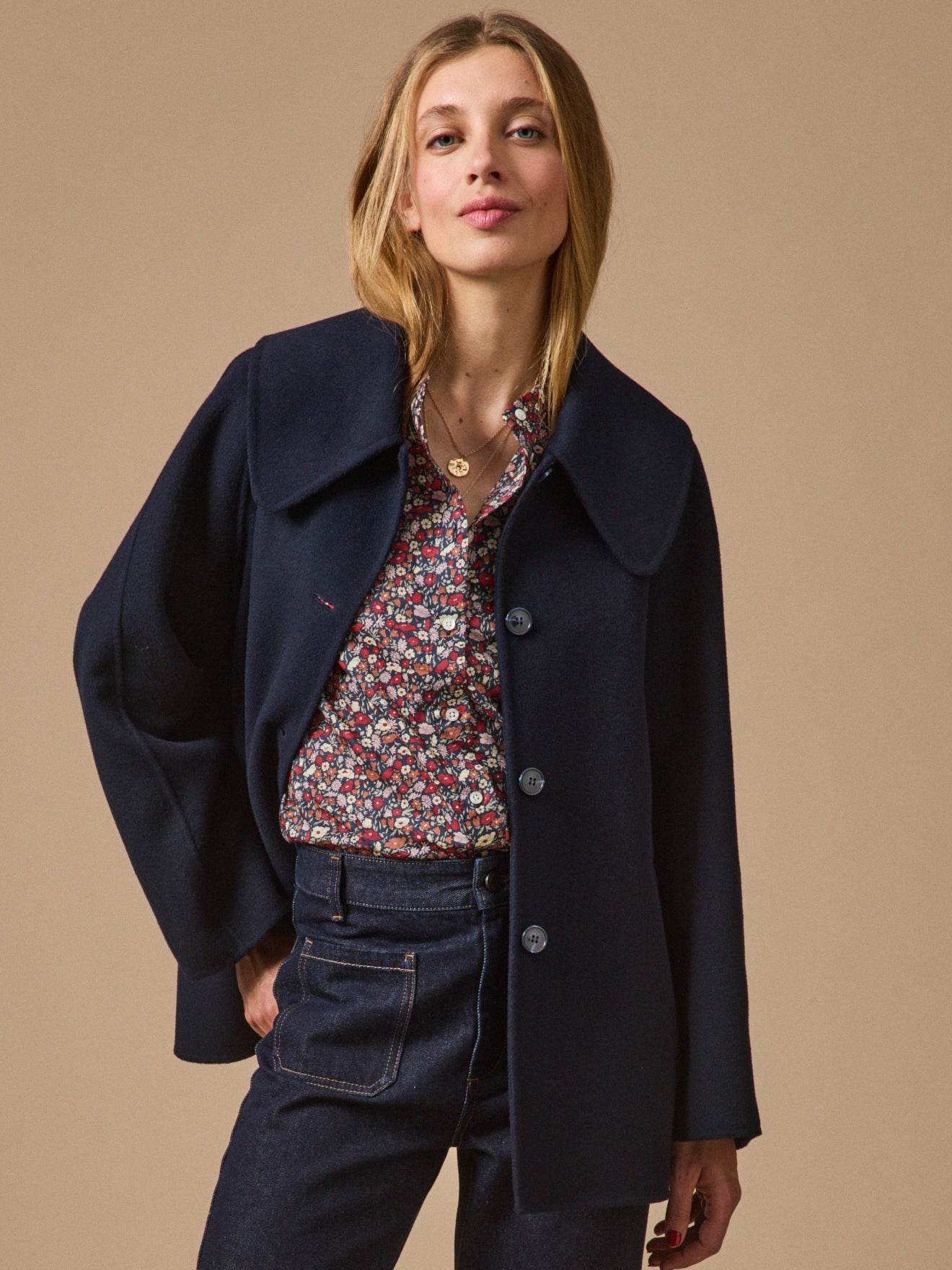Manteau lainage double face, CYRILLUS