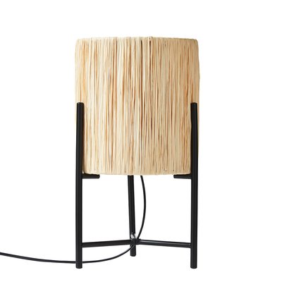 Raff Table Lamp Black and Natural SO'HOME