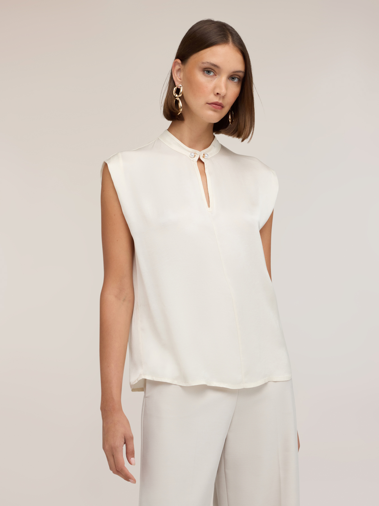 Blouse avec col mao, MOTIVI