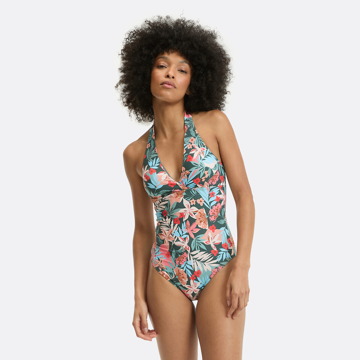 Maillot de bain 1 pièce foulard imprimé floral