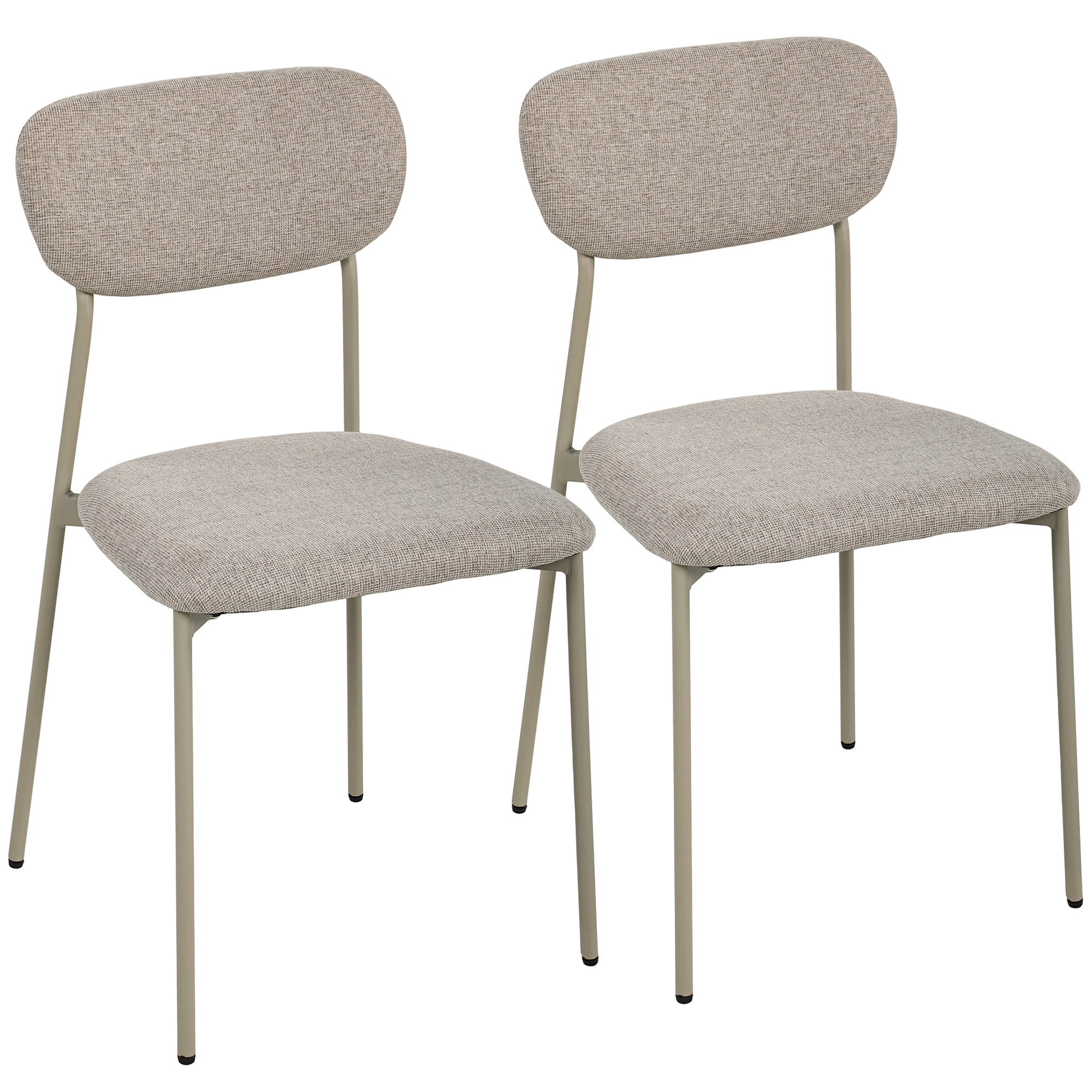 Chaise de salle à manger Tissu effet lin (100, HOMCOM