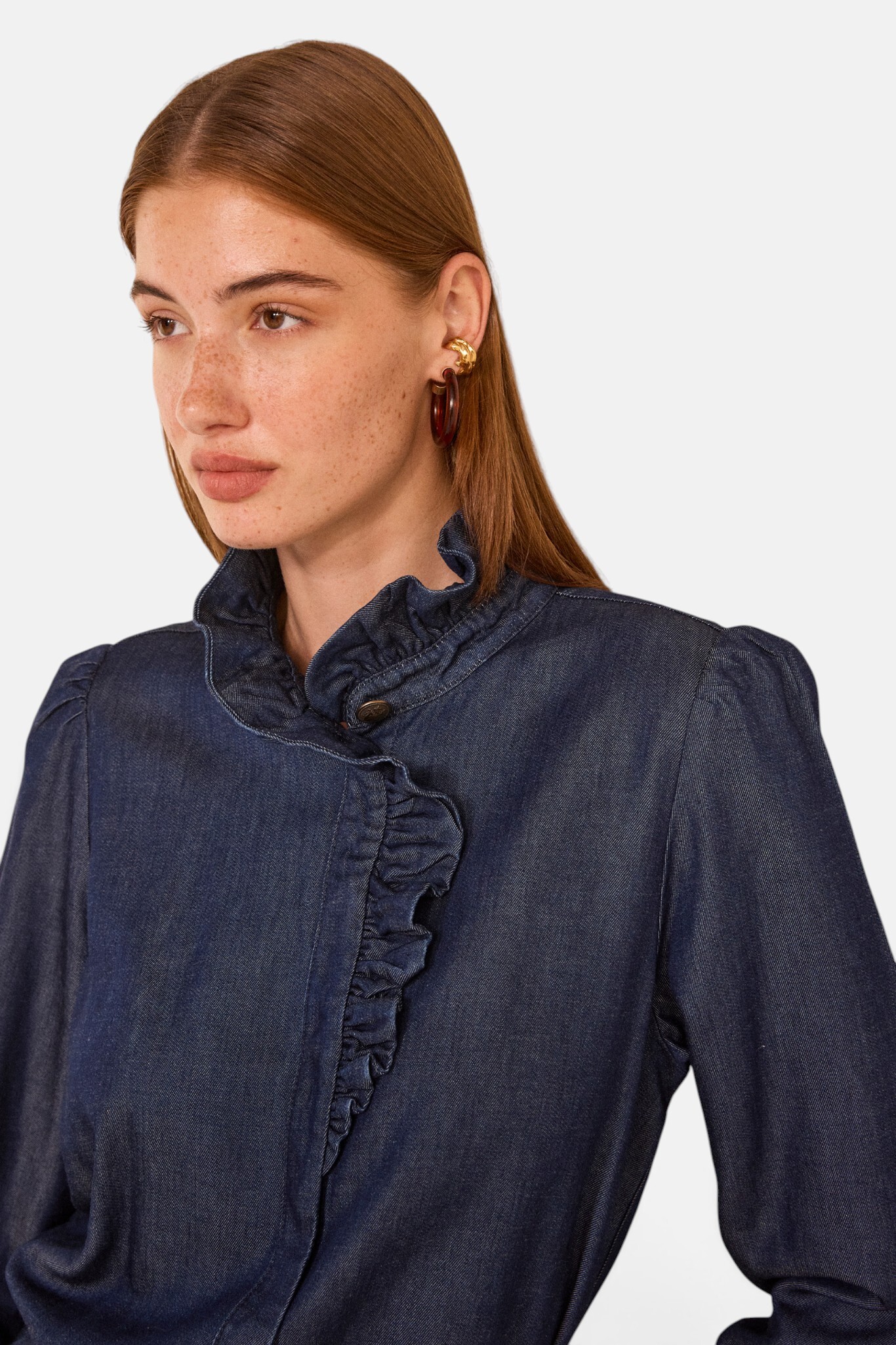 Blouse en denim à manches longues MILAN, Maison 123