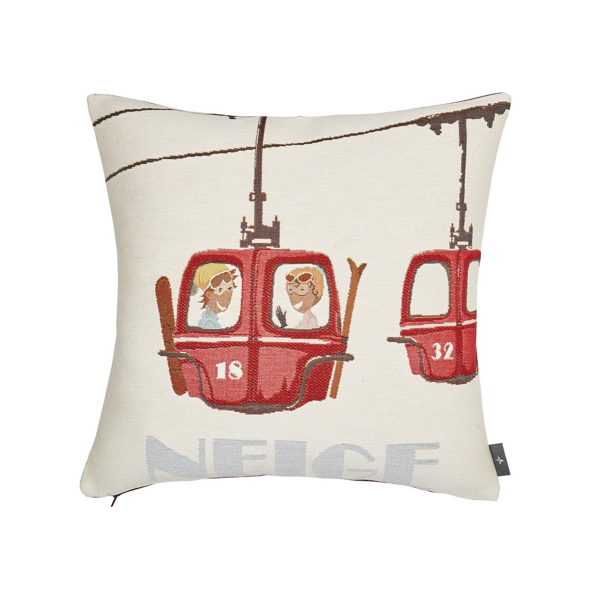 coussin tapisserie telesiege made in france, france