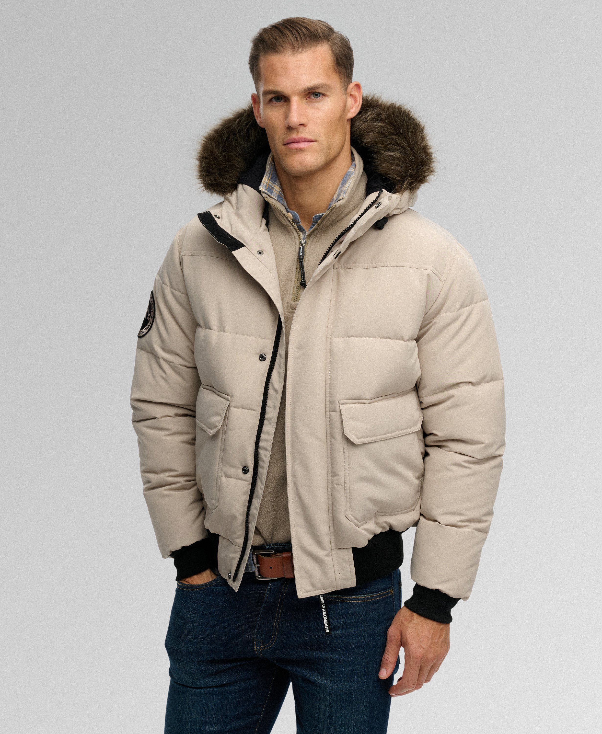 Doudoune Bomber à Capuche Everest, SUPERDRY