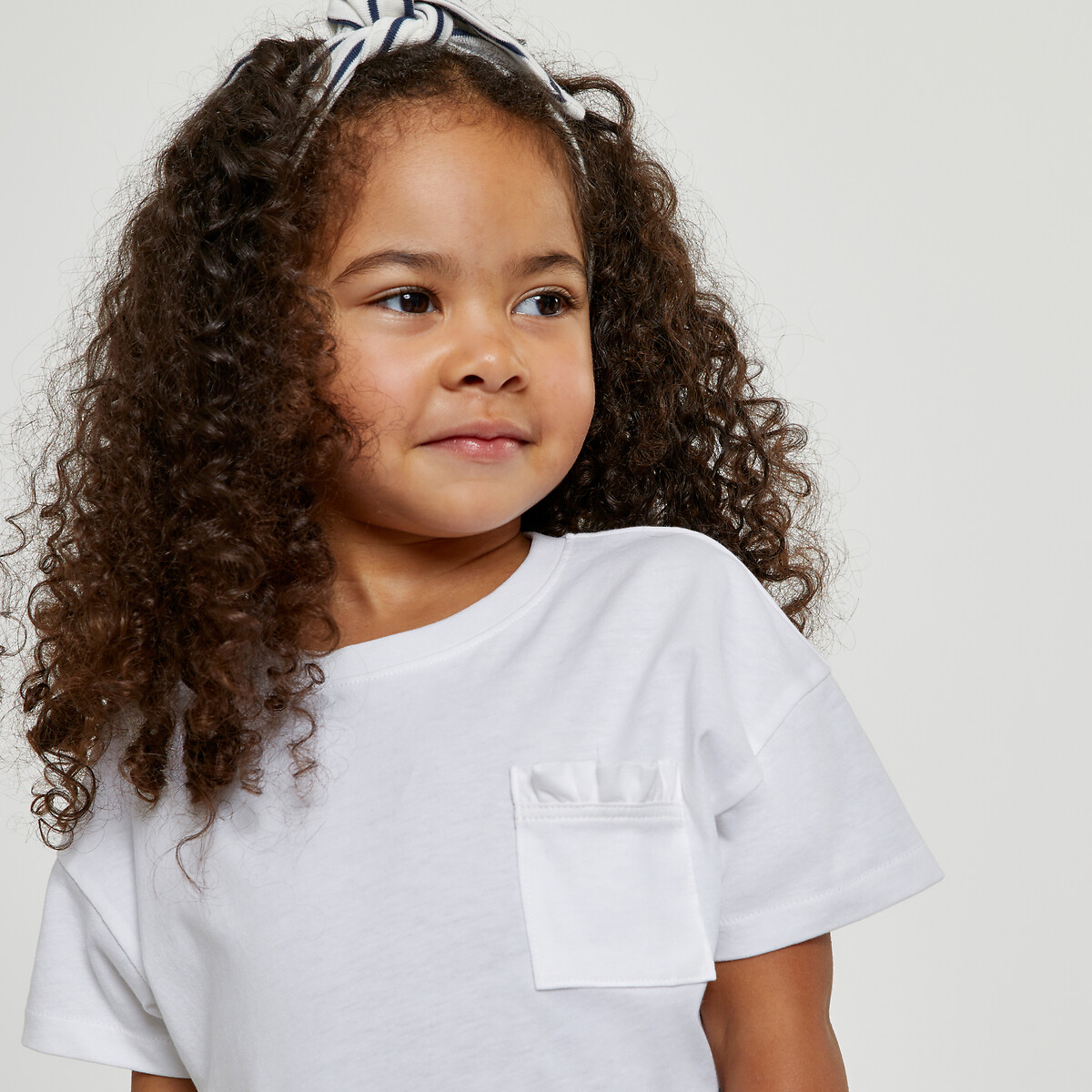 Pack of 2 t-shirts with short sleeves in cotton, white + blue, La ...