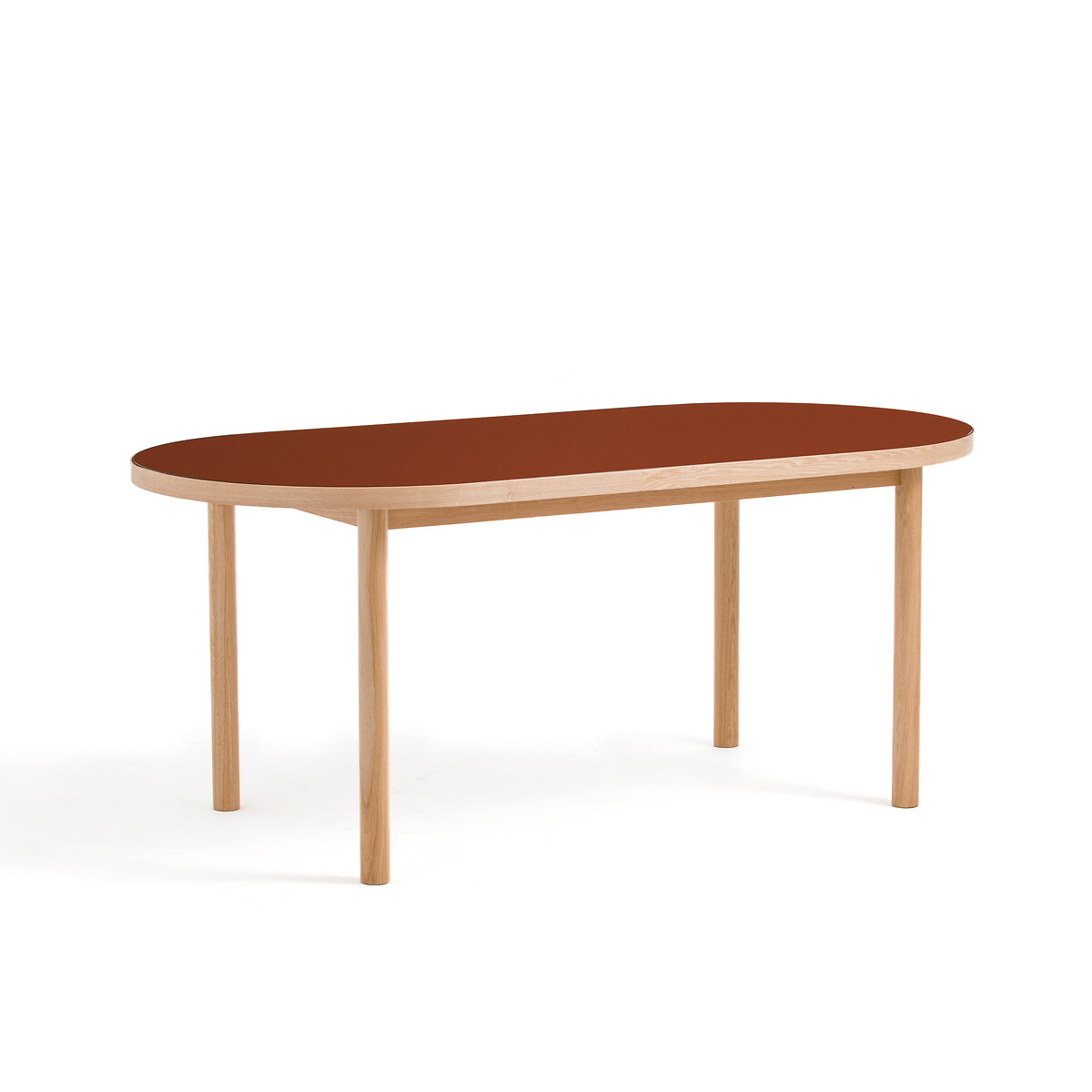 Evergreen Oak and Glass Table (Seats 6)