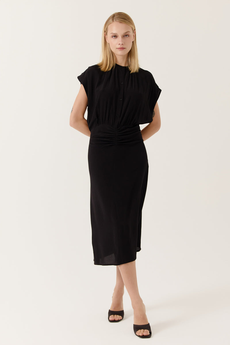 Robe longue sans manches col rond Meloria, ARTLOVE