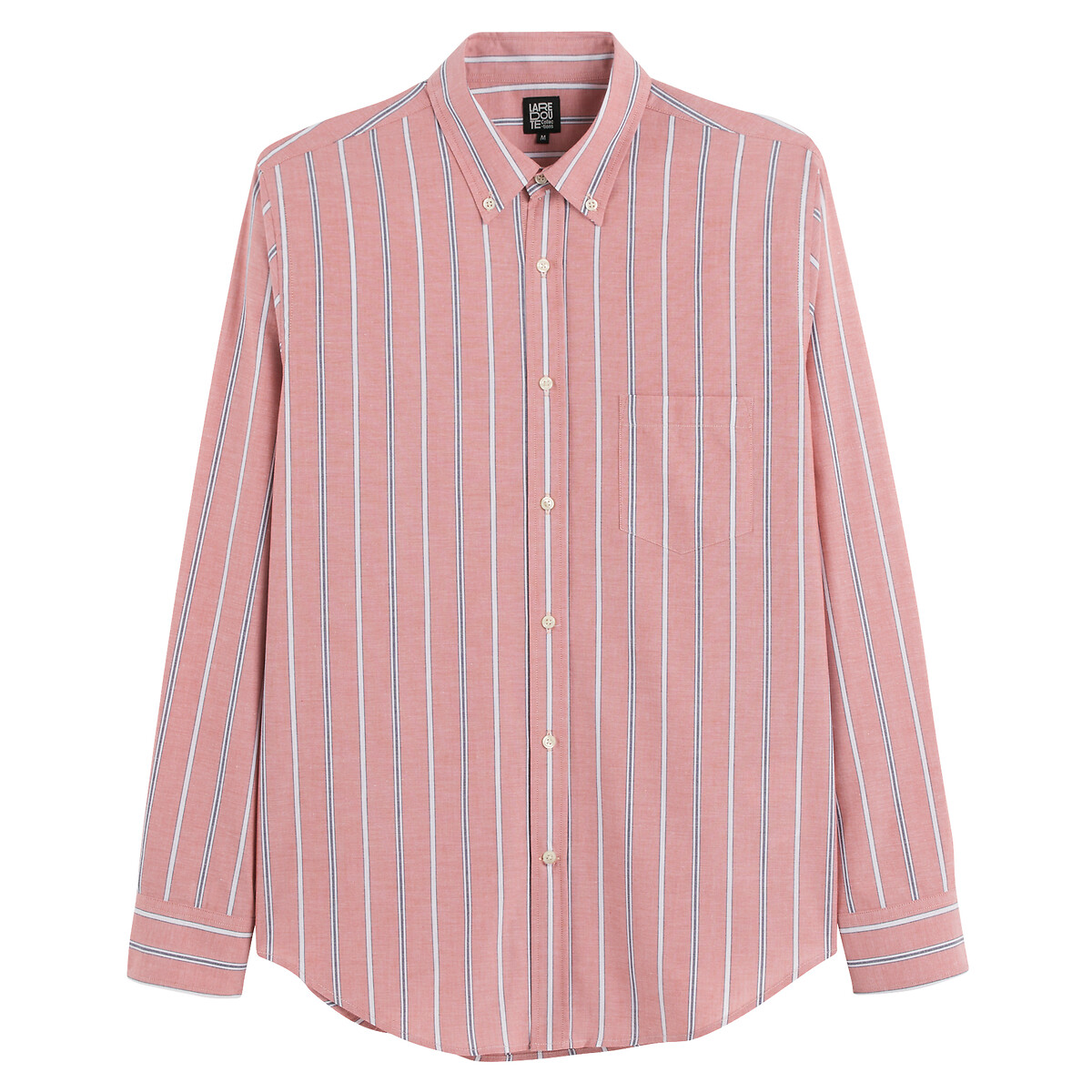 Chemise droite col américain à rayures