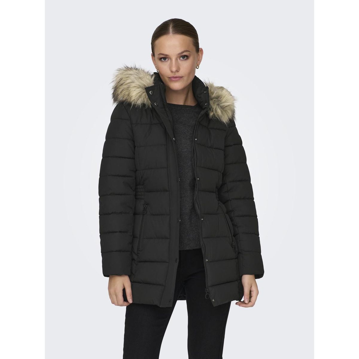 Blouson femme capuche clearance fourrure