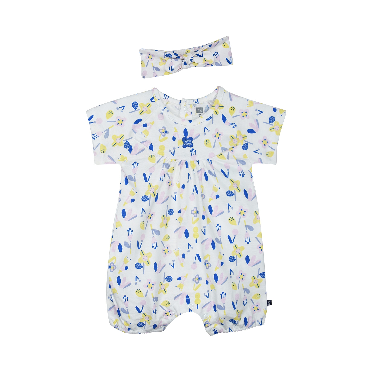 Combicourt bandeau golden manches courtes naissance, SUCRE D'ORGE