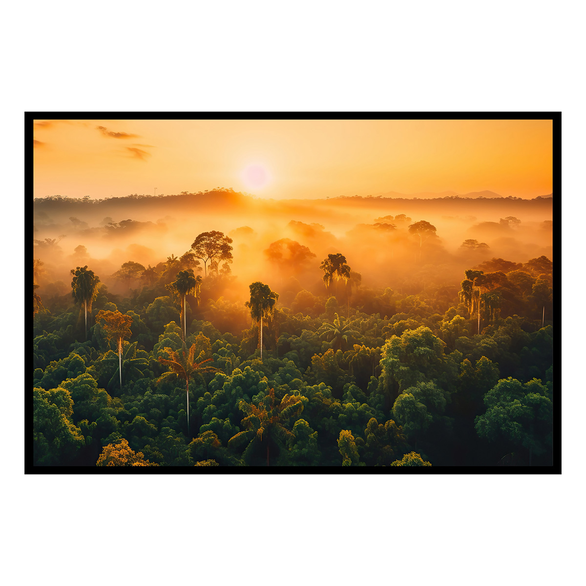 Affiche encadrée Panorama tropical lumineux, HEXOA