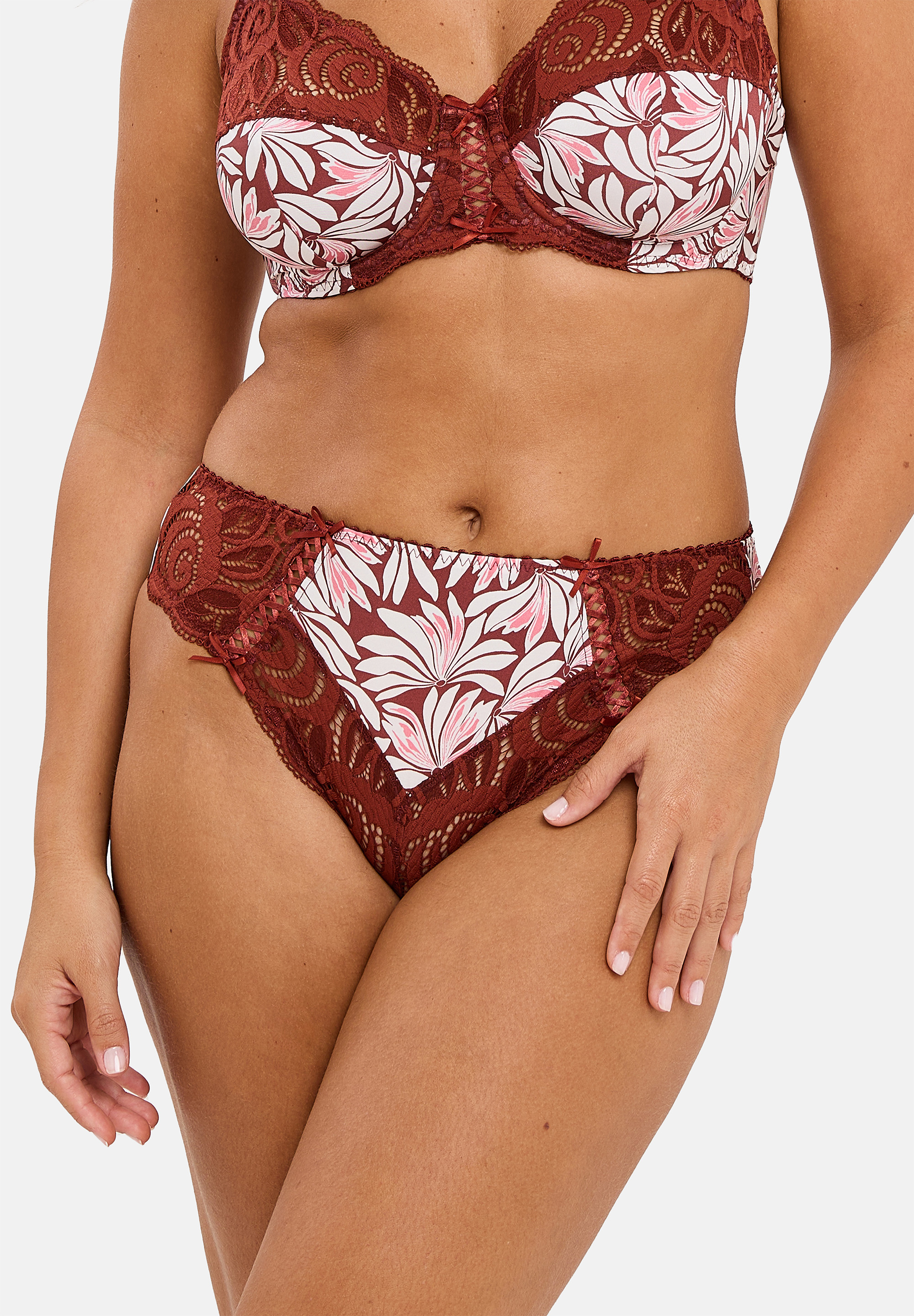 Slip dentelle et microfibre Amelie Print, SANS COMPLEXE