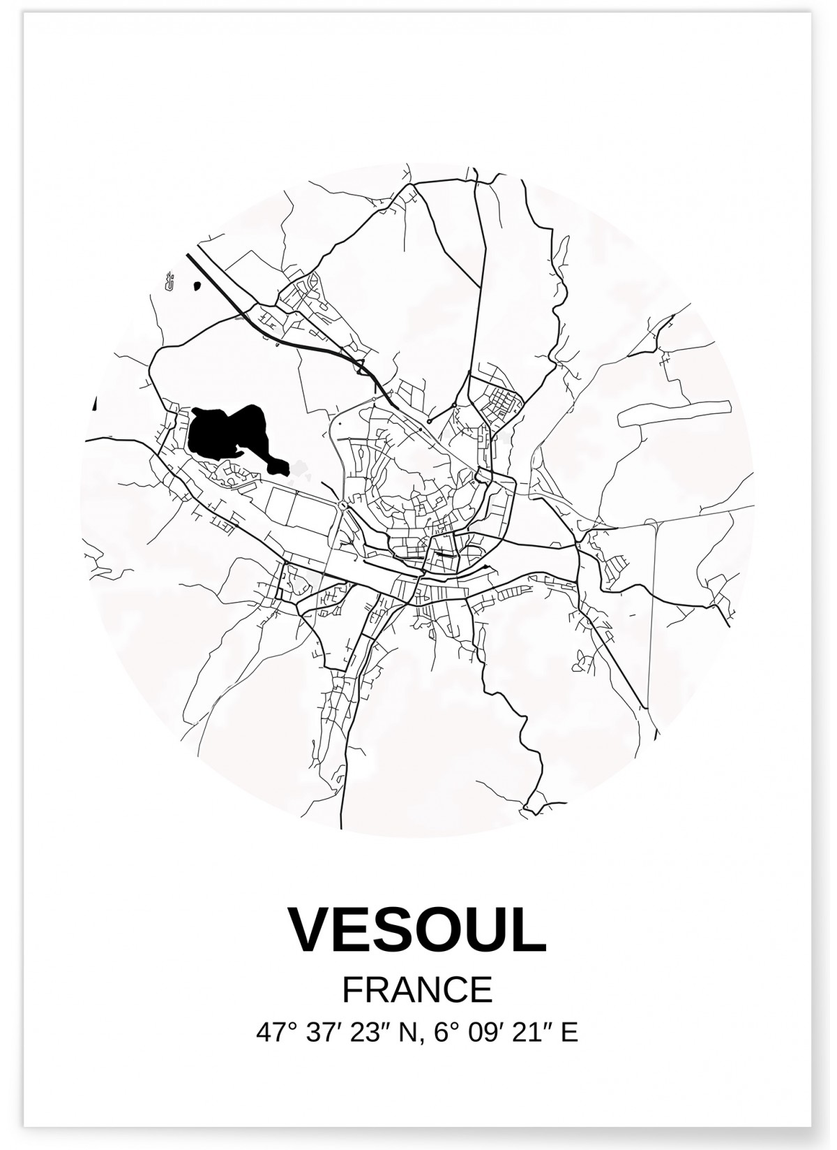 Affiche Carte Vesoul, L'AFFICHERIE