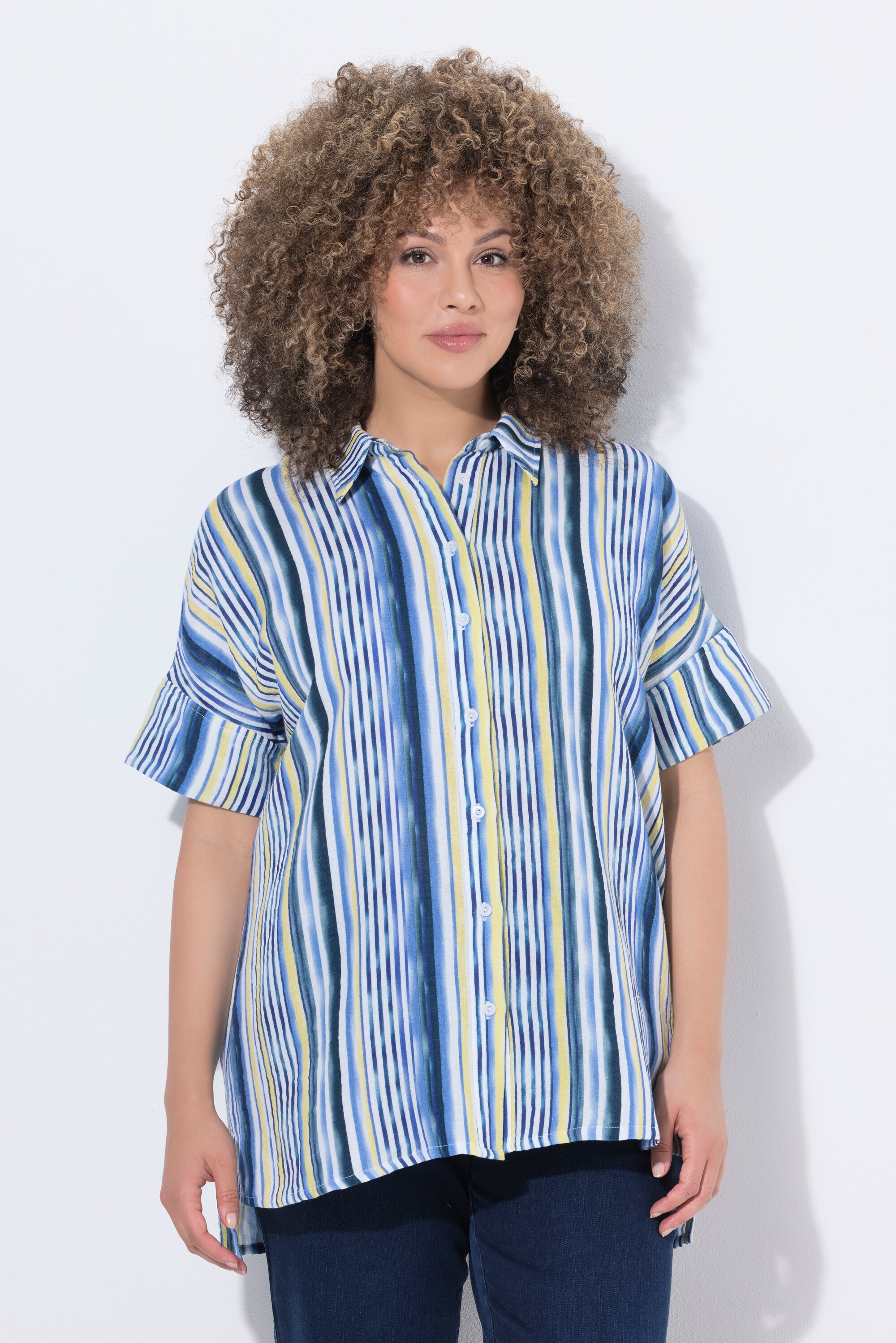 Chemisier oversize en mousseline rayée, ULLA POPKEN