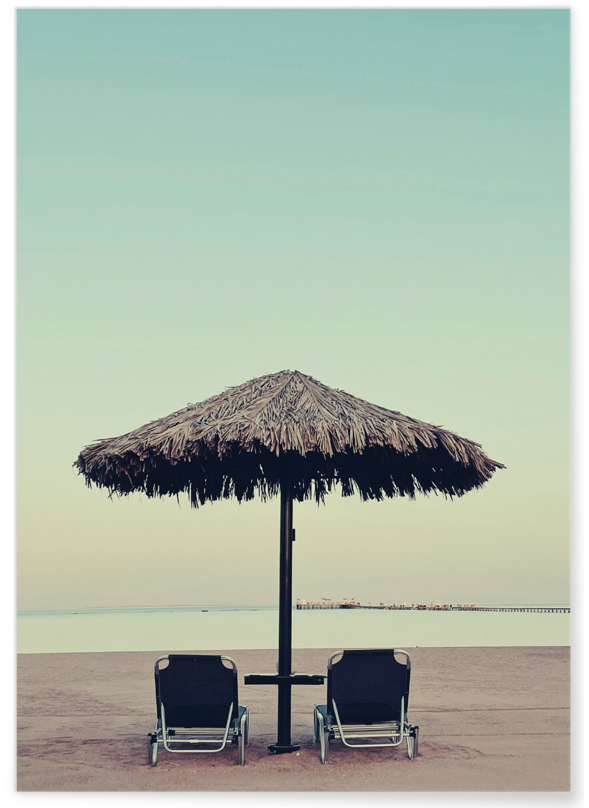 Poster Nature Plage Parasol, L'AFFICHERIE