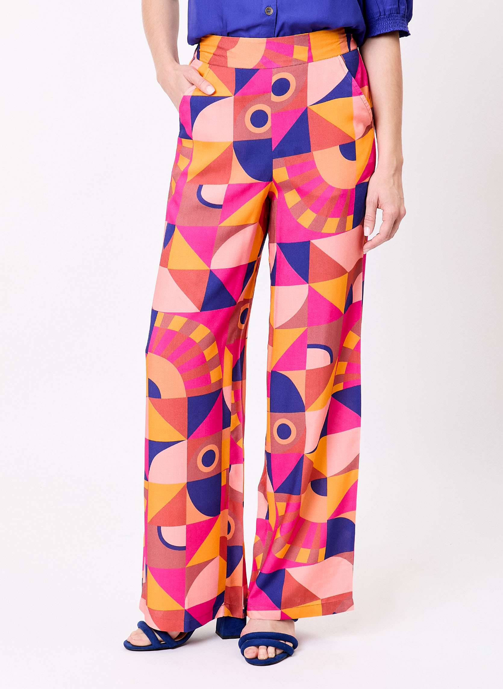Pantalon fluide ample imprimé ESTIA, LA FIANCÉE