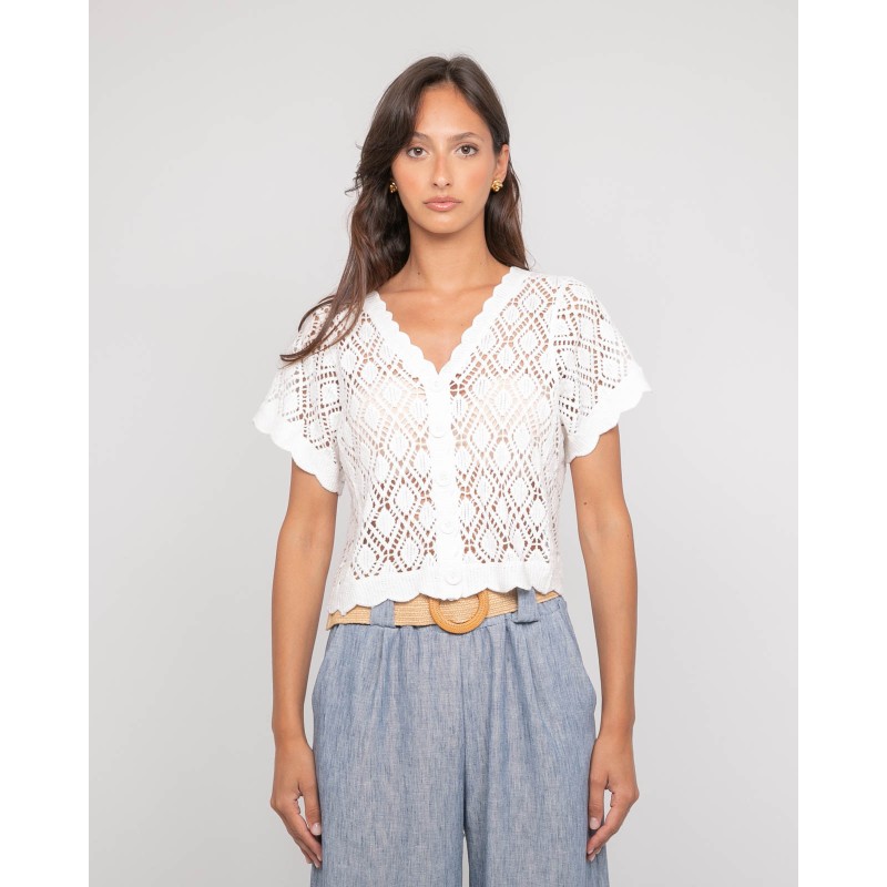 Gilet Manches Courtes Crocket Kachou, DONA LISA