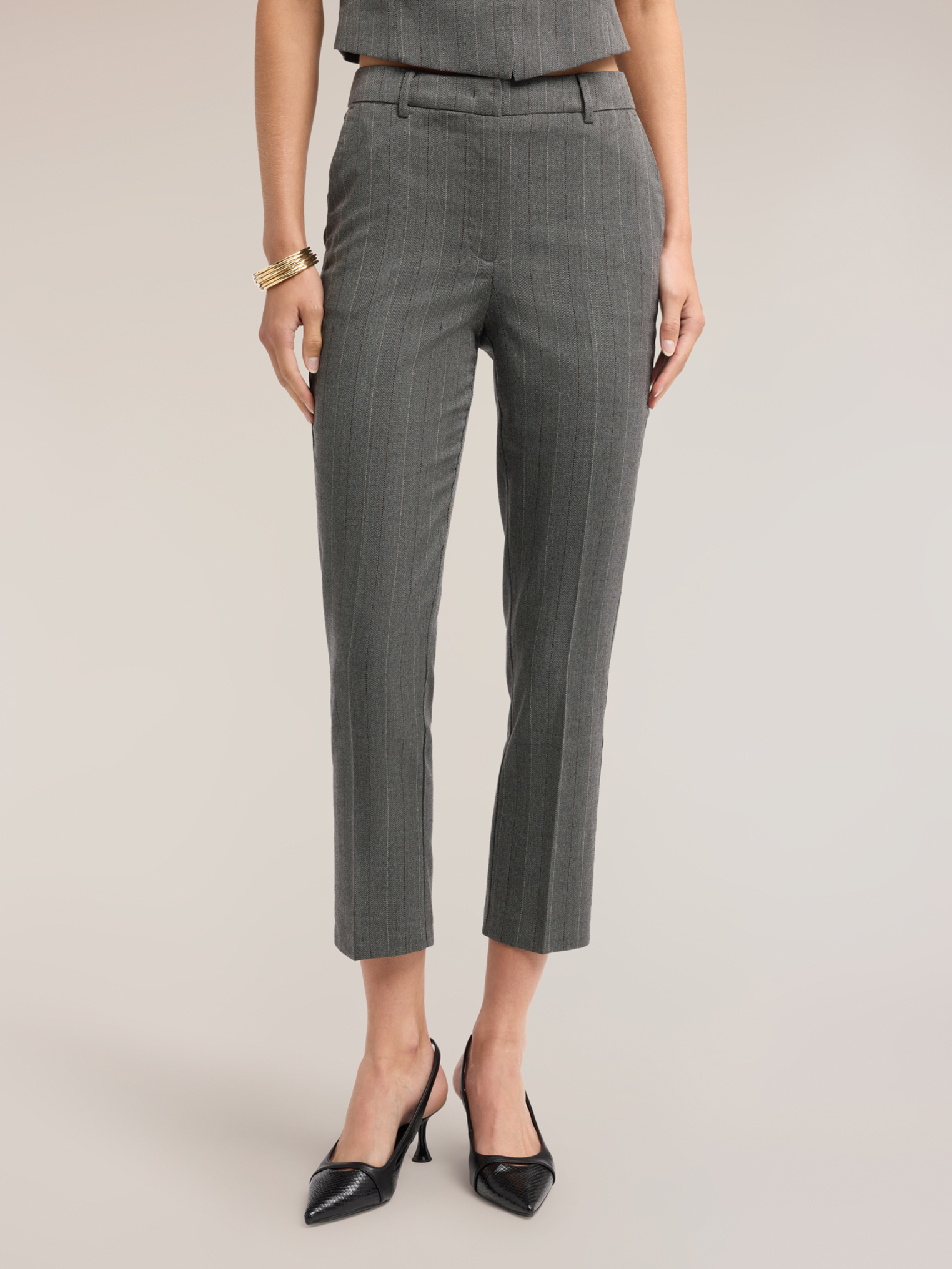 Pantalon slim à rayures, MOTIVI