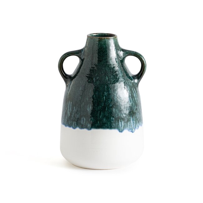 Jarrón decorativo de cerámica Al. 27 cm, Aponia blanco <span itemprop=