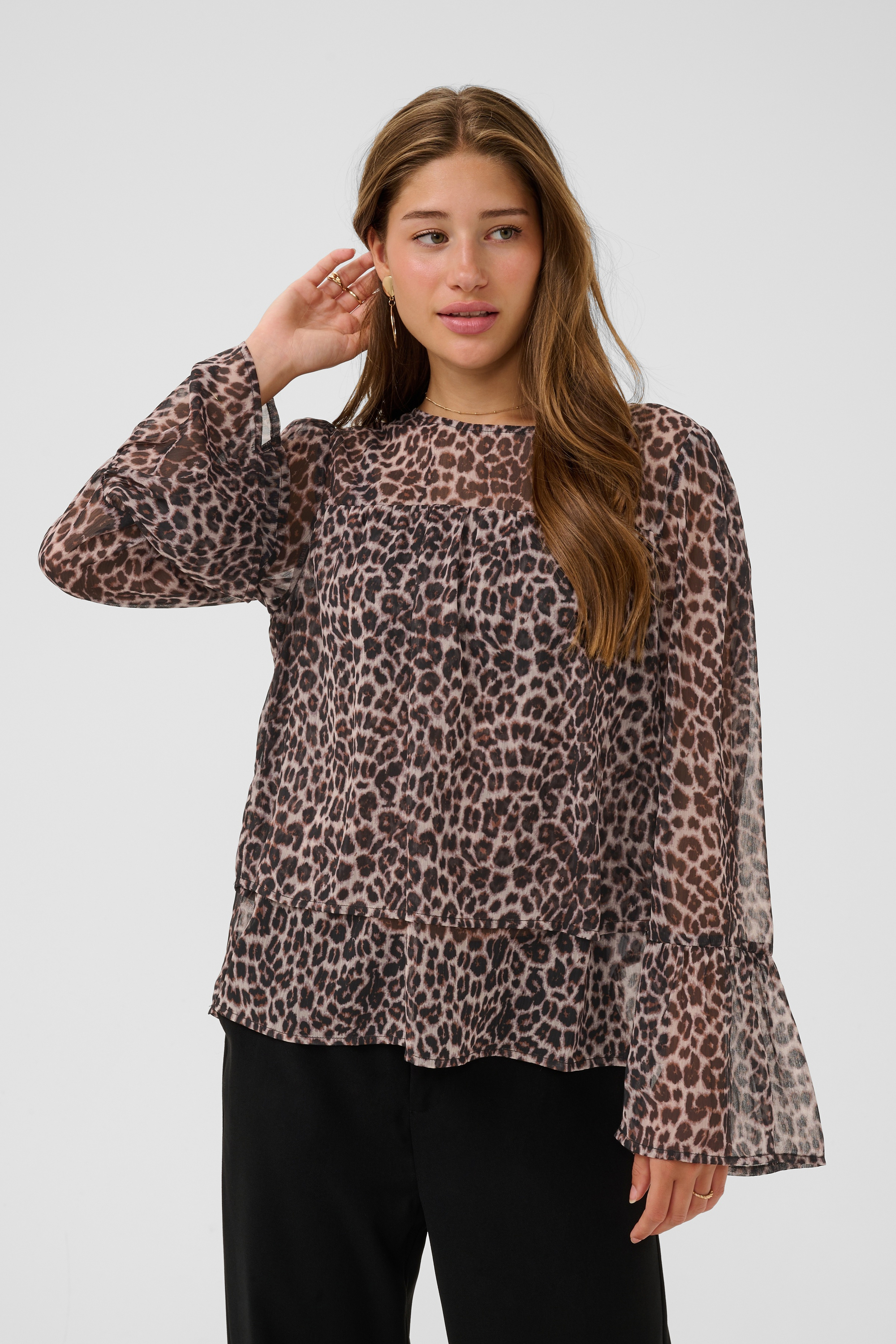 Blouse à manches longues, CREAM