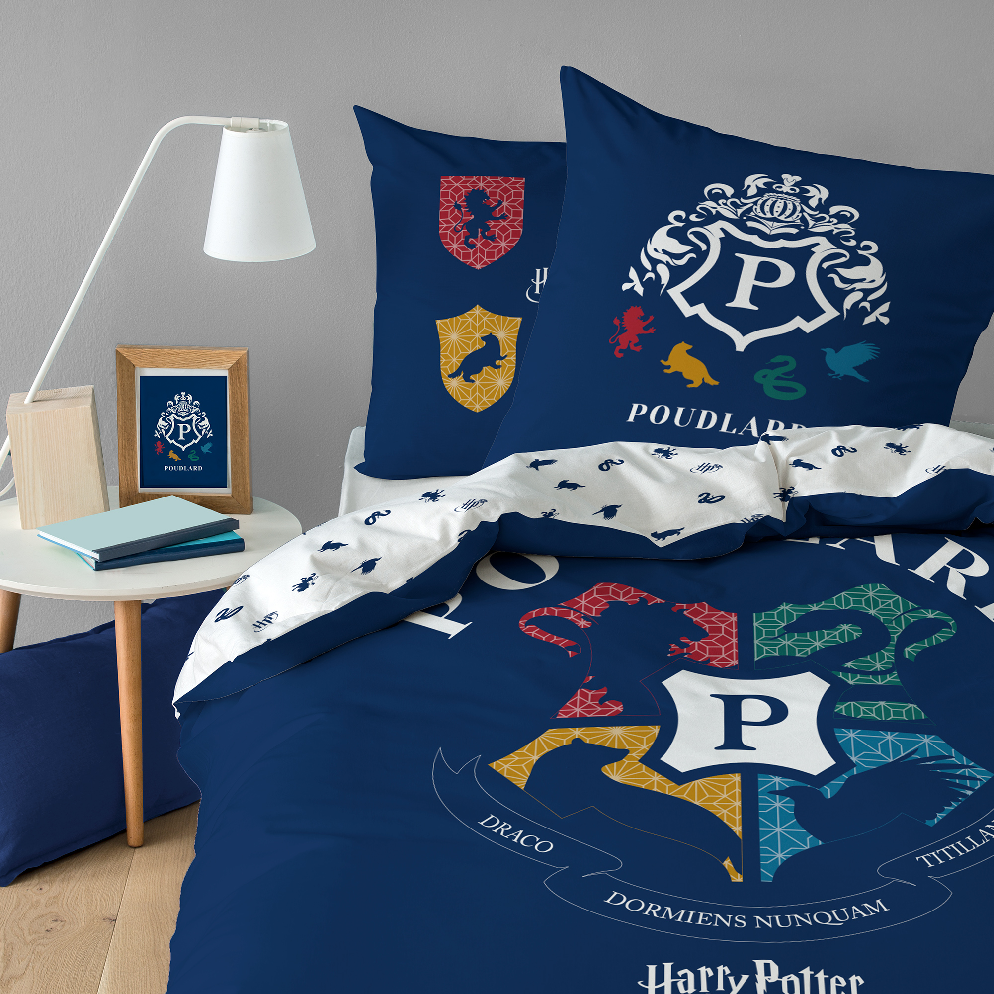 Parure de lit imprimée 100% coton, BLASON, HARRY POTTER
