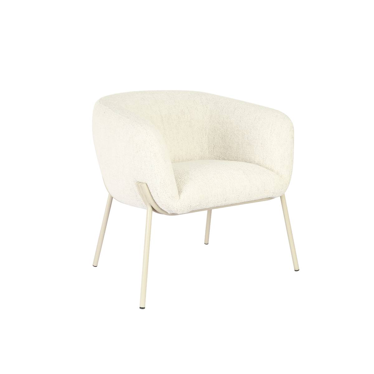 Fauteuil en tissu et métal VICTOR, MADE IN MEUBLES