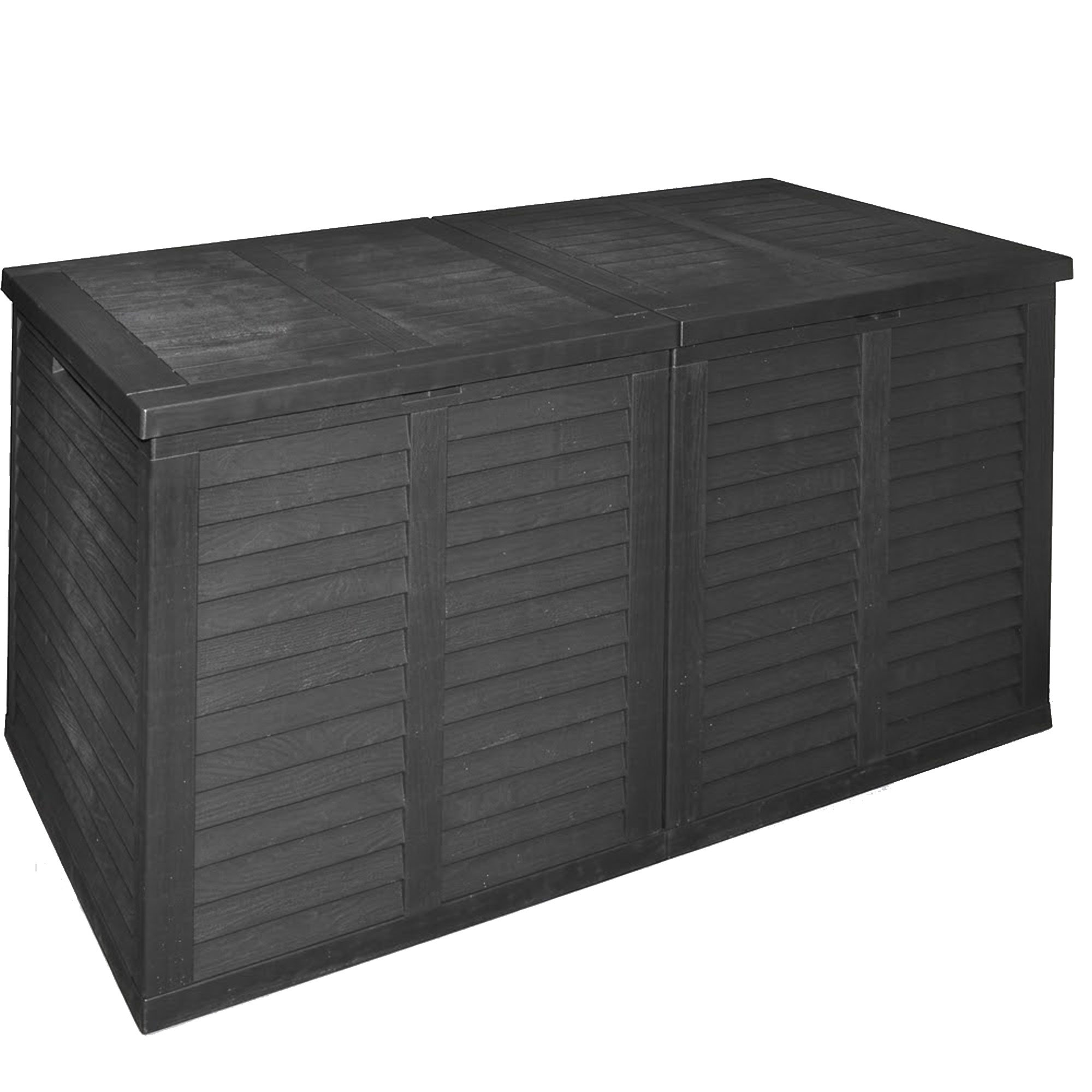 Coffre de jardin gris foncé XXL 750L 155x66x80cm, WADIGA