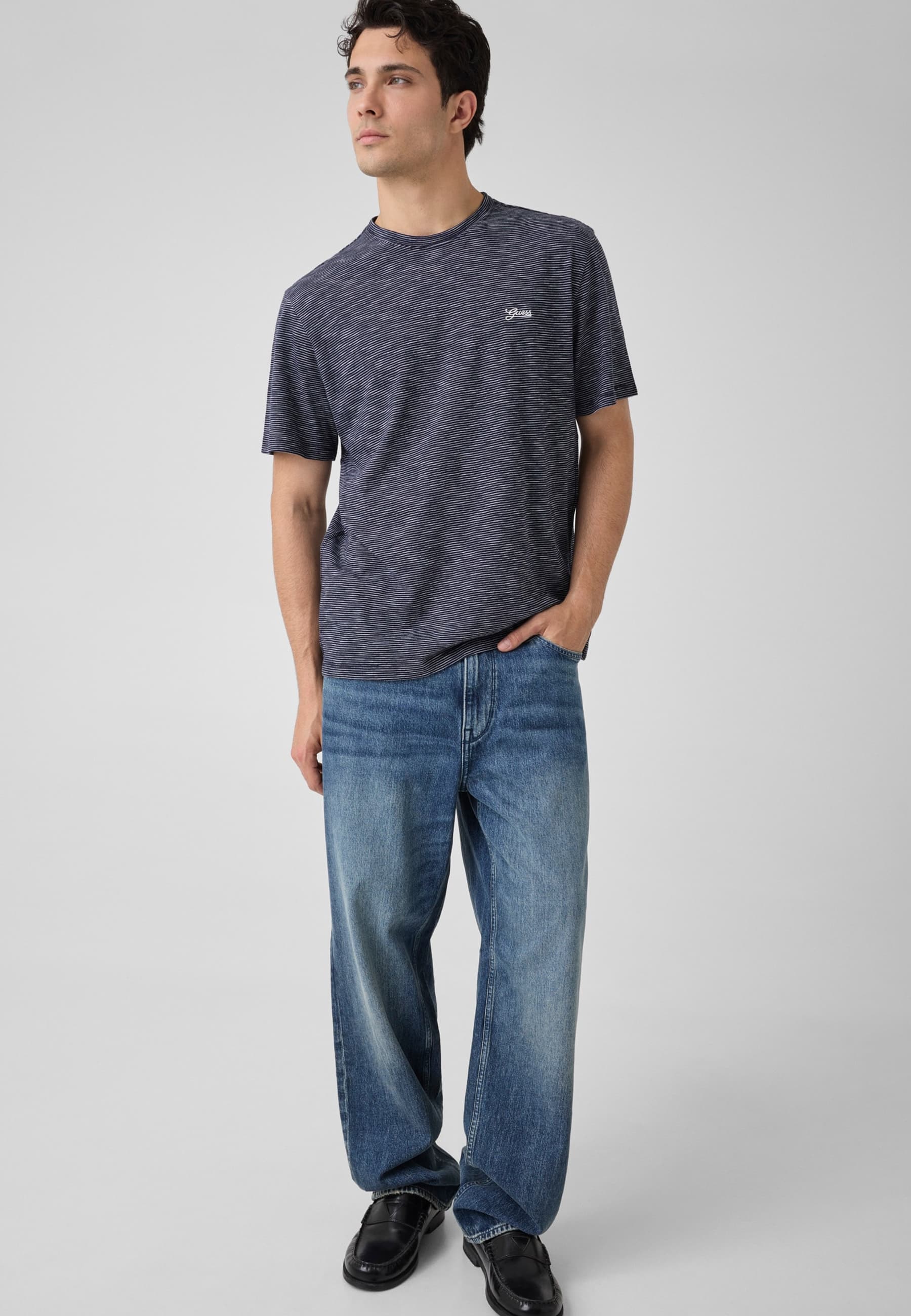 T-Shirt Rayé, GUESS