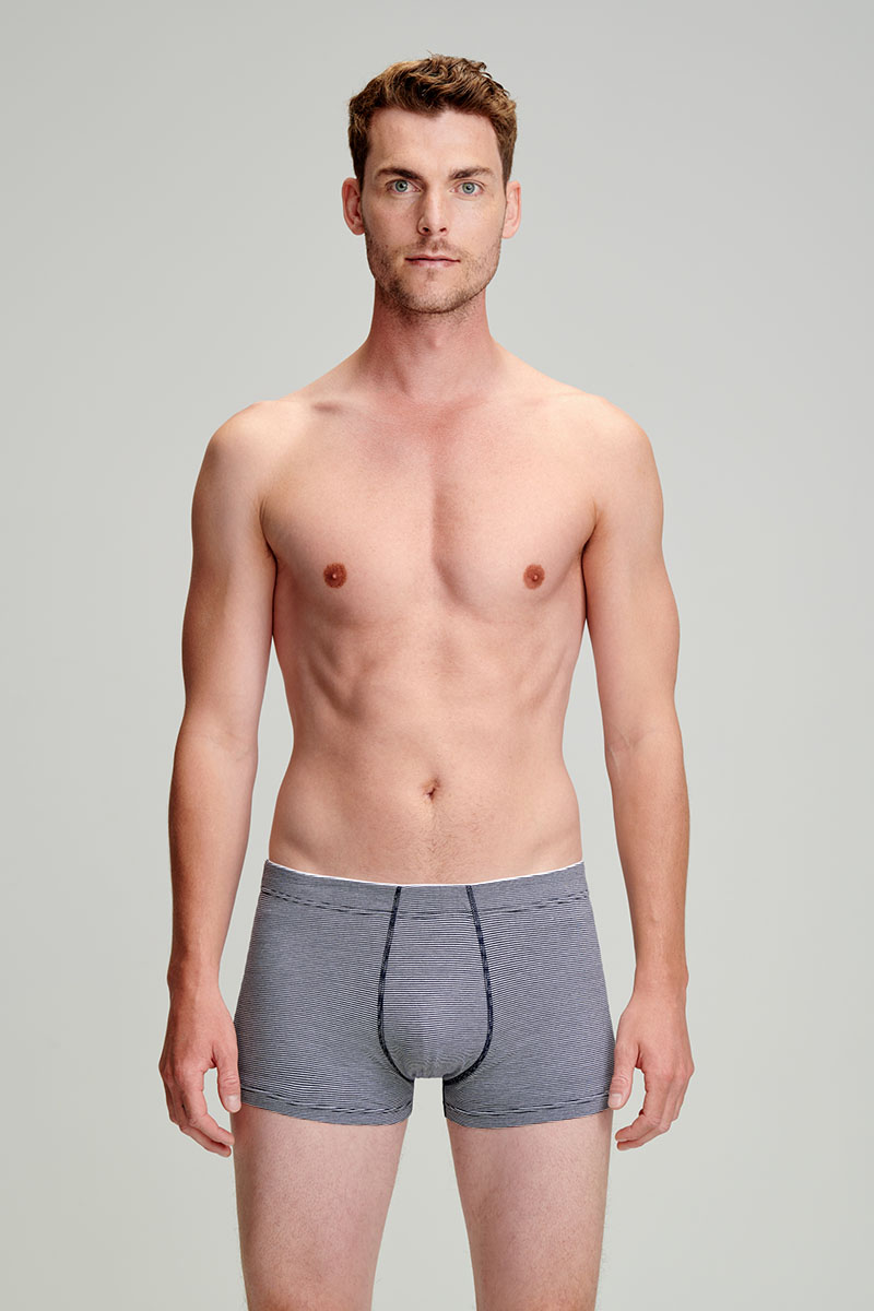 Boxer fines rayures en coton léger bio, ARMOR-LUX