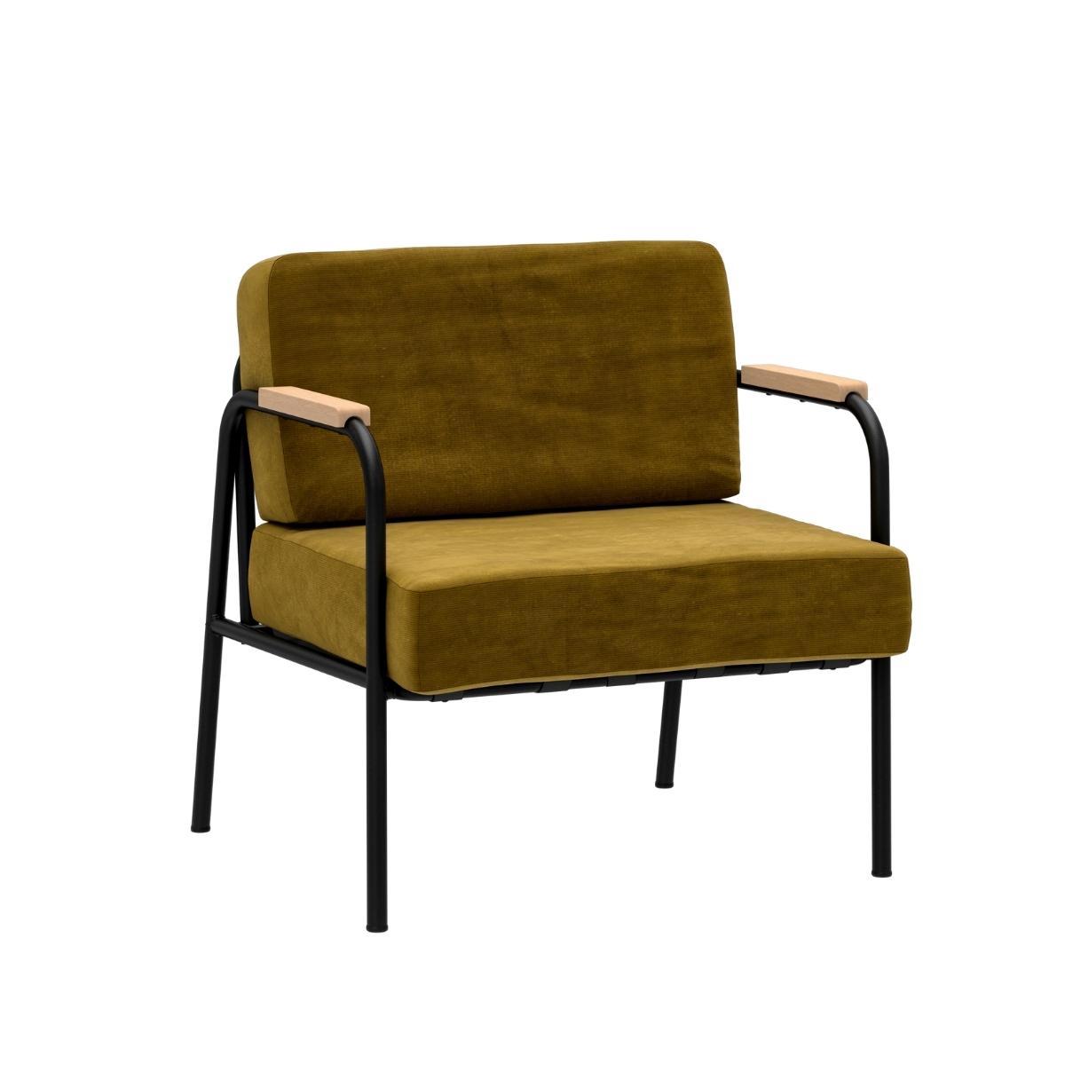 Fauteuil en velours style vintage BARNABÉ, LES GAMBETTES