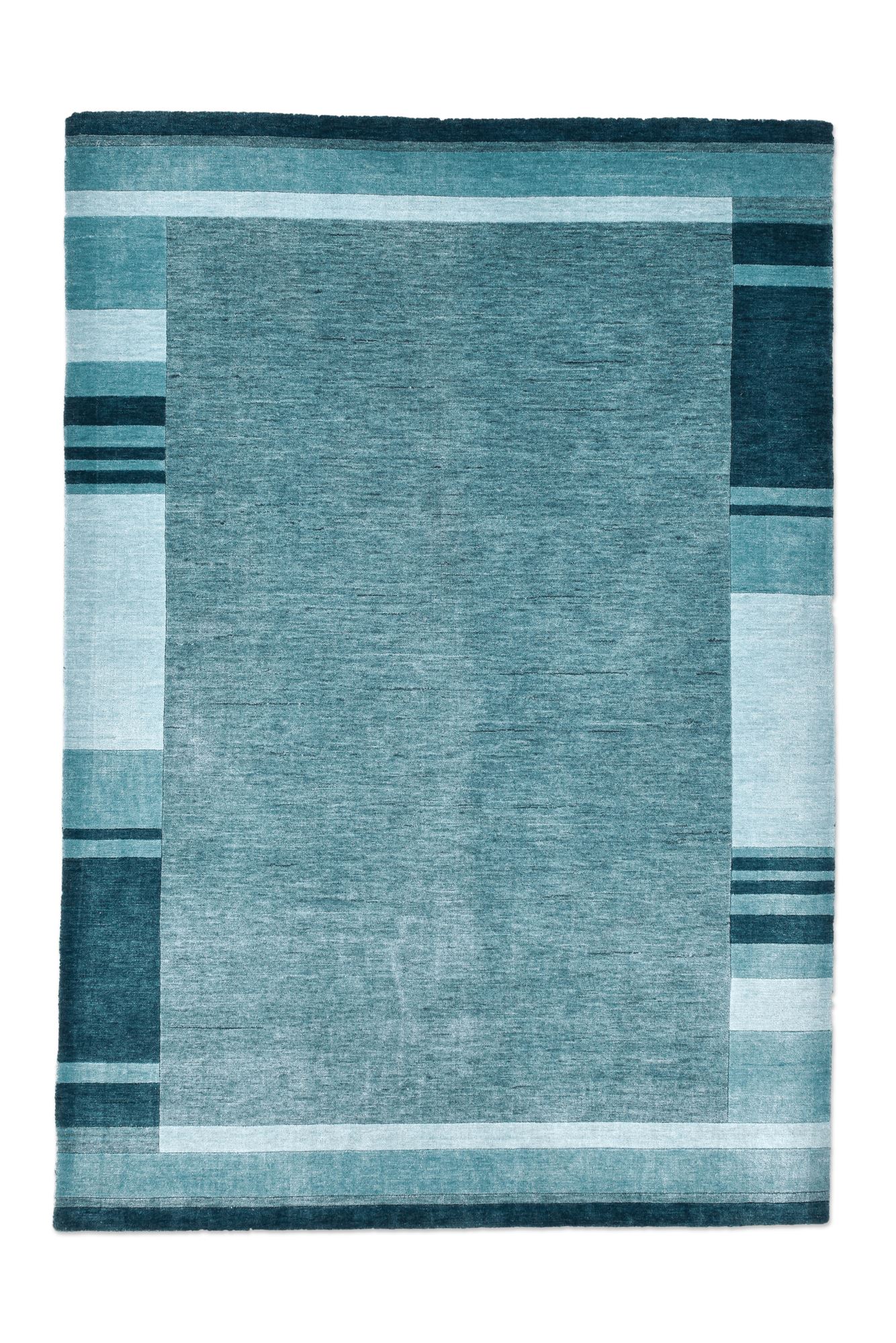 Tapis salon Arica tufté main laine viscose, THEKO