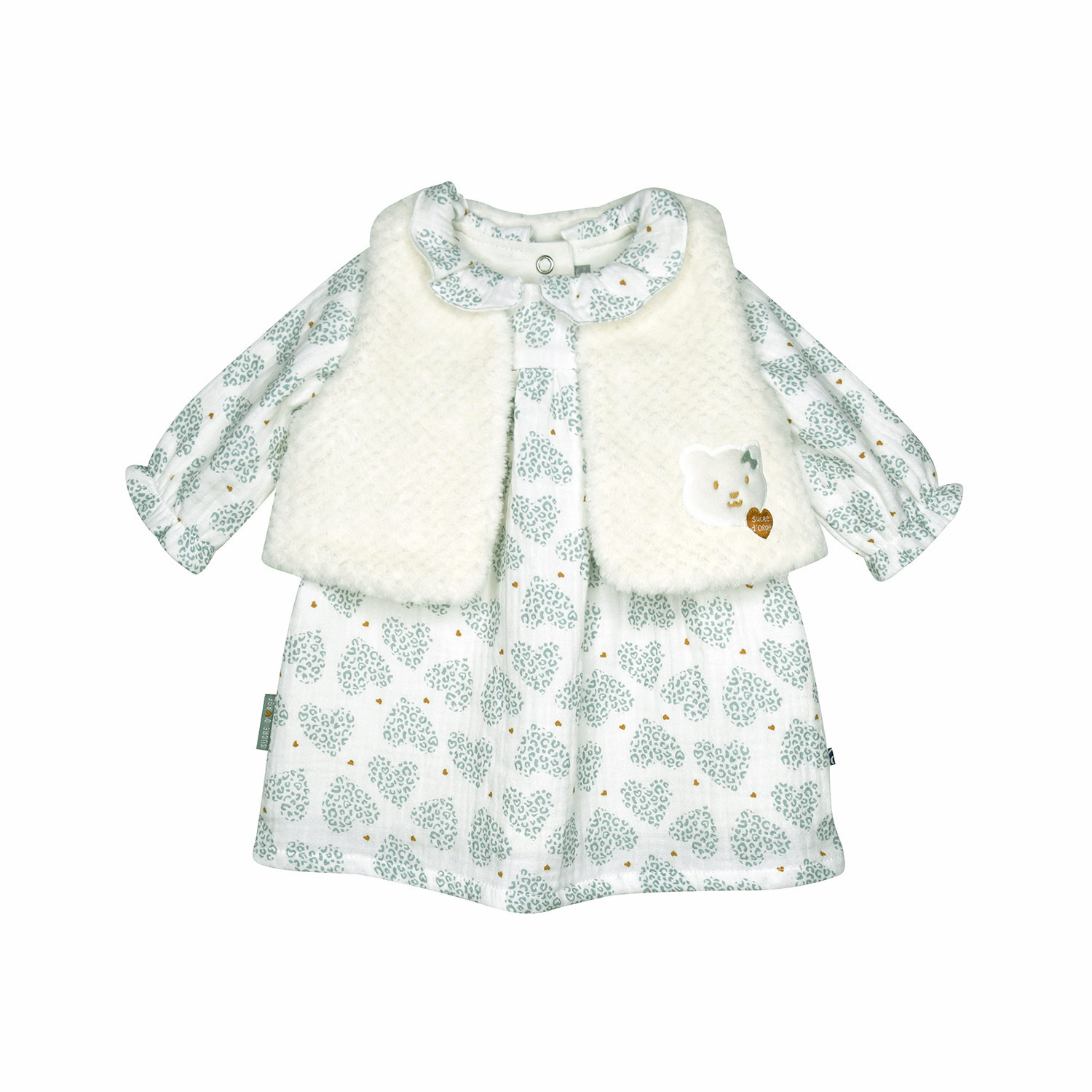 Robe gilet s/s mches sue, SUCRE D'ORGE