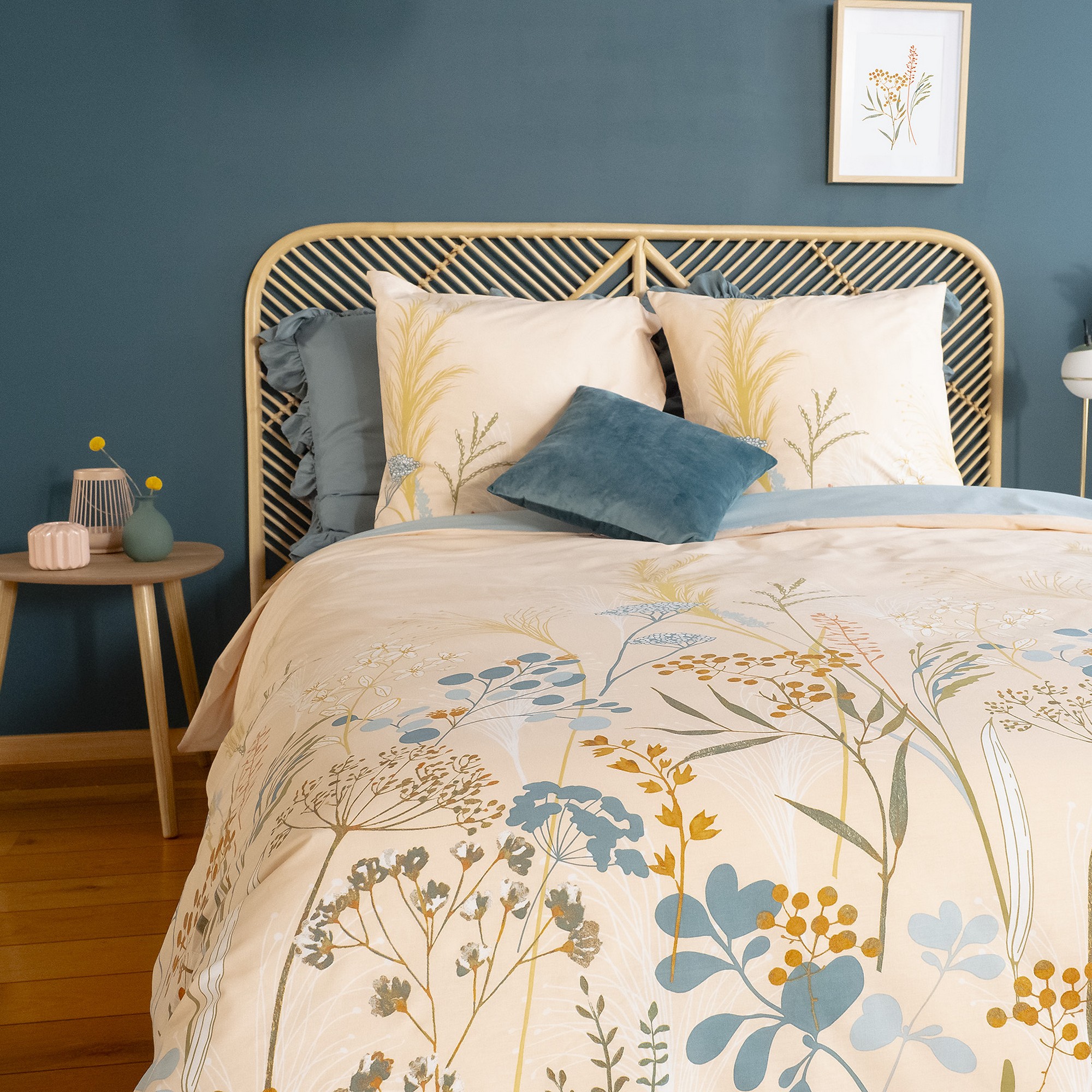 Parure de lit - housse de couette avec taies en coton, EDEN