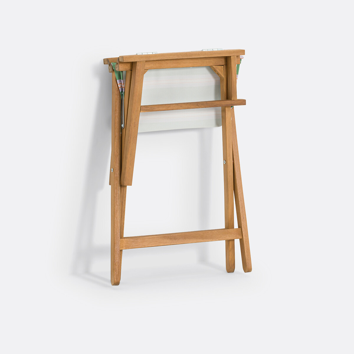 Regisseurstoel Acacia Hout & Gestreepte Stof Veniza