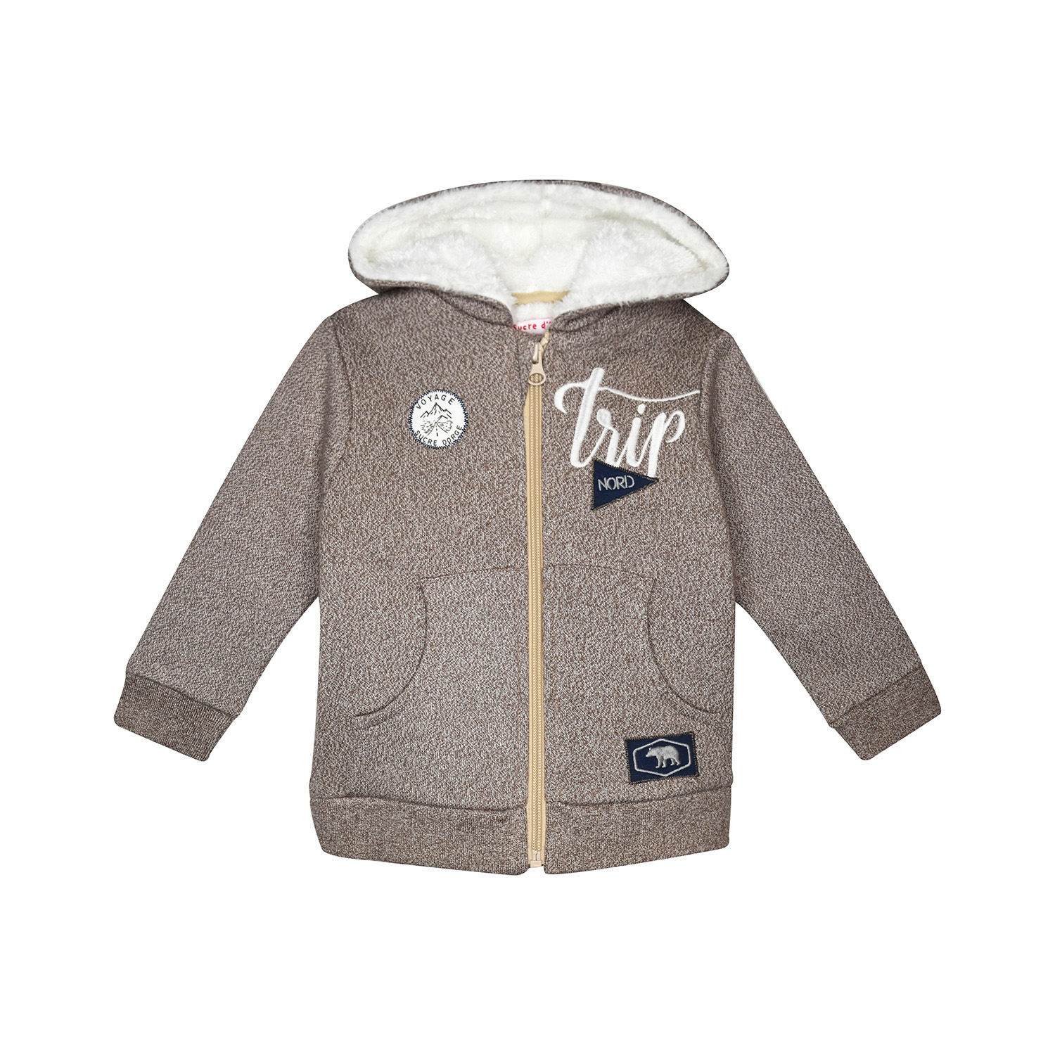 Cardigan molleton farouck, SUCRE D'ORGE