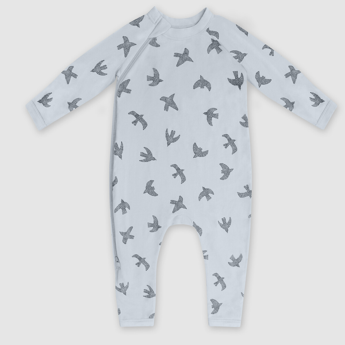 Bird Print Cotton Sleepsuit