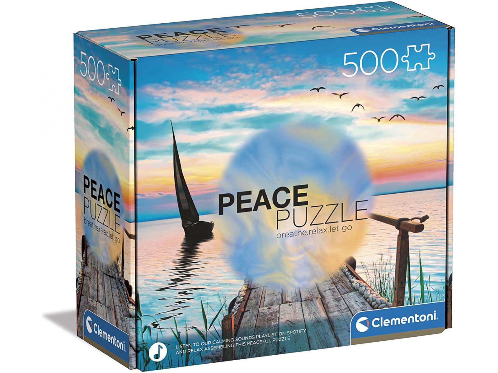 Peace Puzzle - 500 pièces - Peaceful Wind, CLEMENTONI