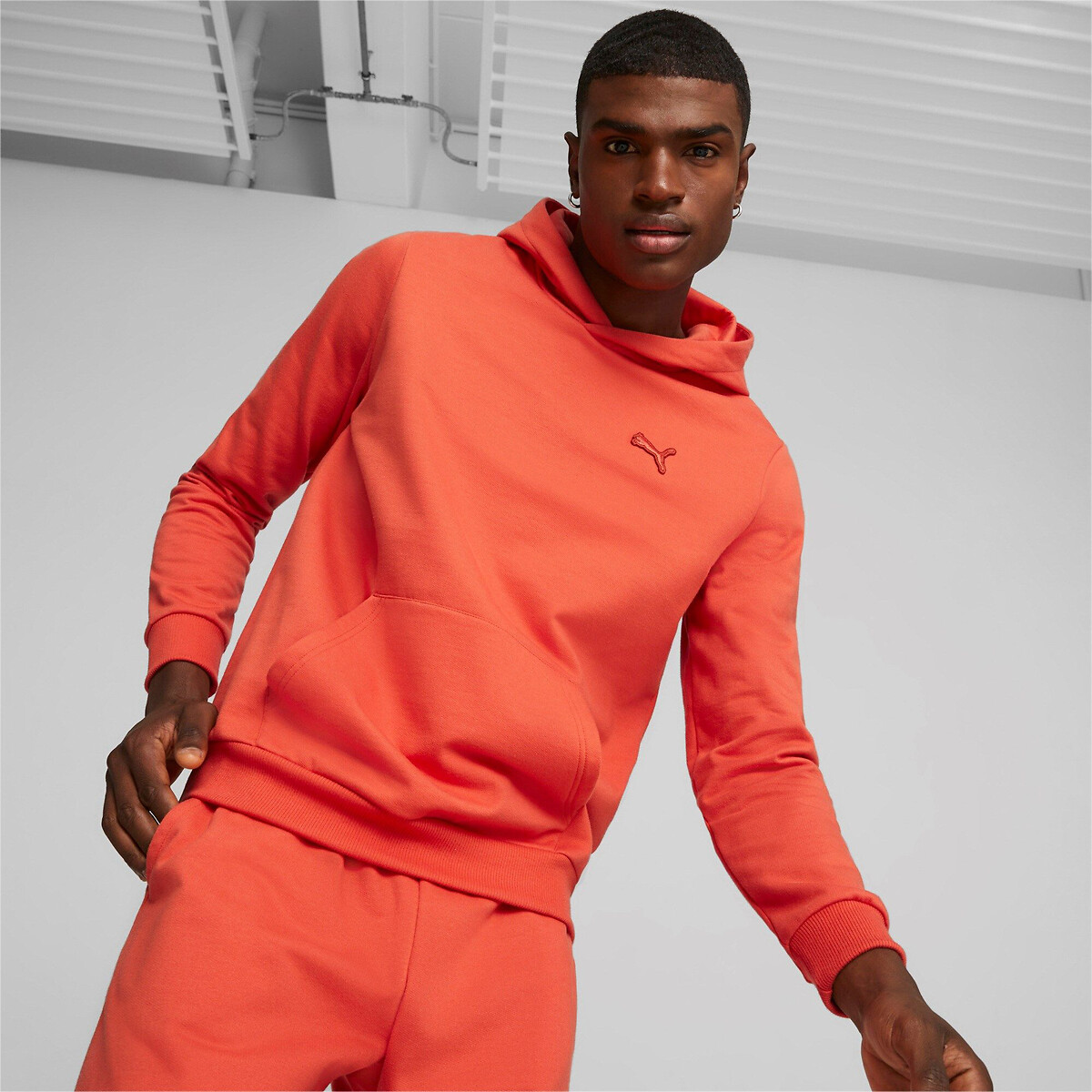 Orange puma hoodie sale