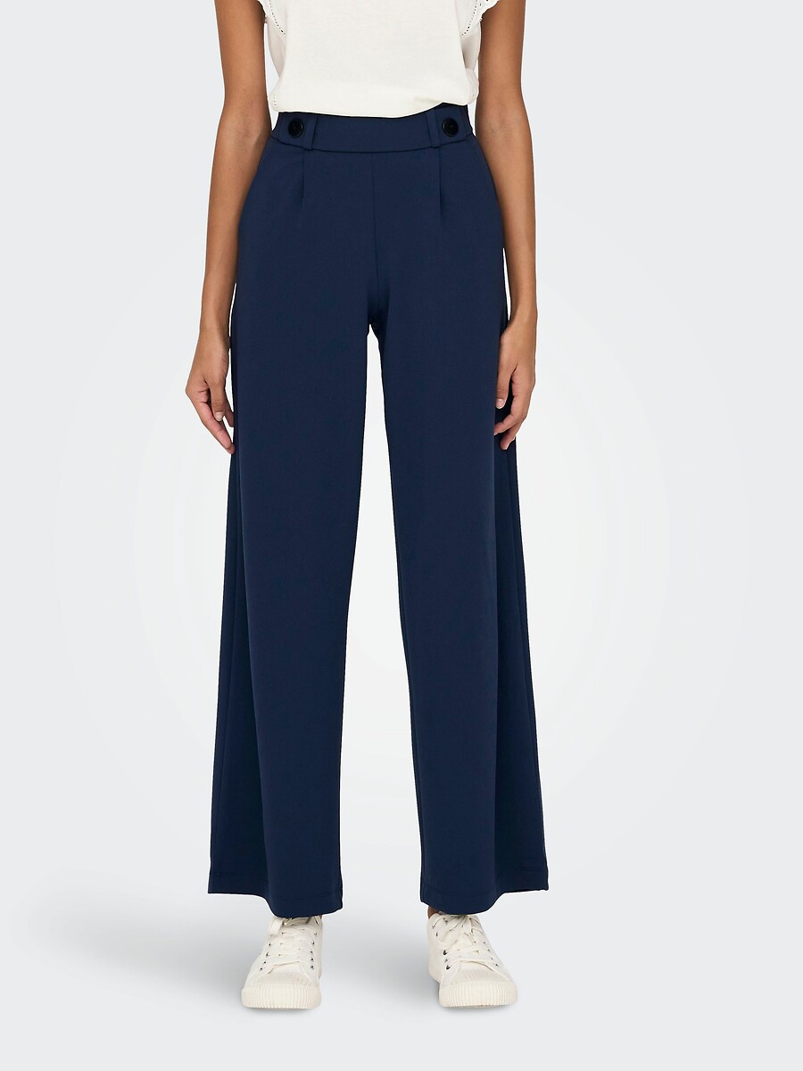 Pantalon large, taille haute