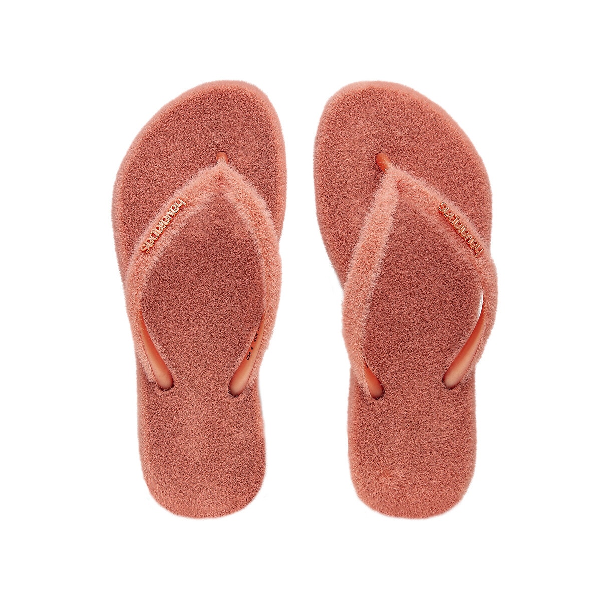 Tongs slim plush rose orang Havaianas La Redoute