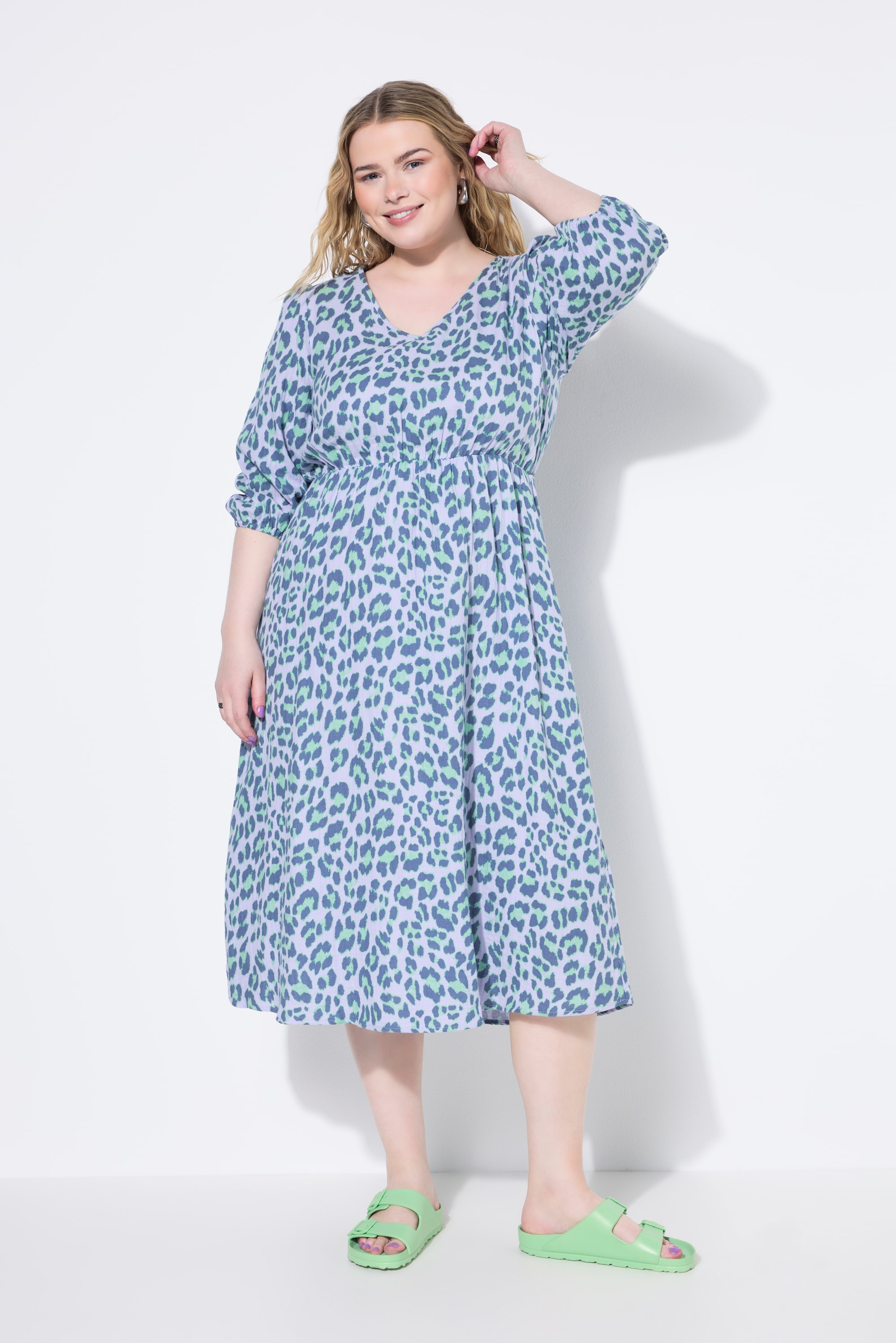 Robe midi, imprimé léopard coloré, STUDIO UNTOLD