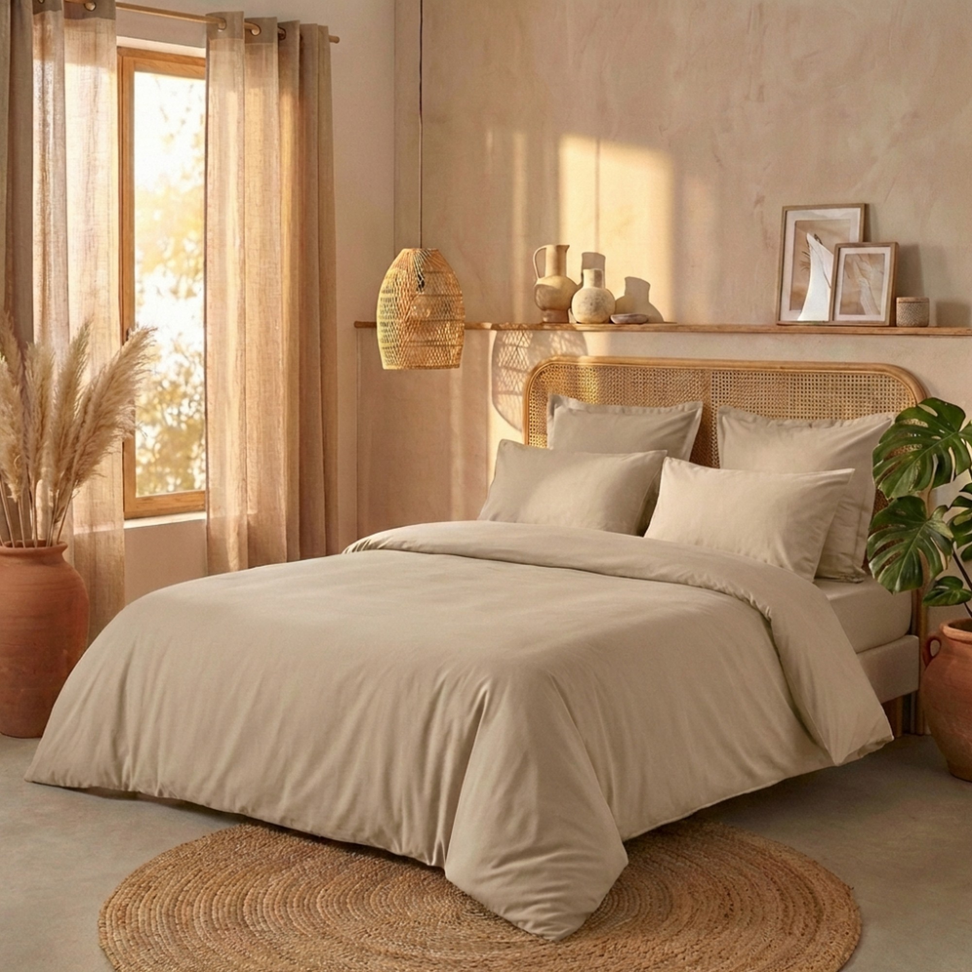 Parure de lit - Housse de couette en Percale de Coton, EDEN