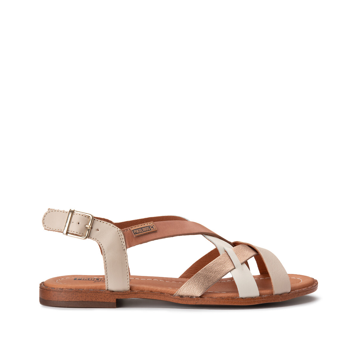 Algar leather sandals, beige/silver-coloured, Pikolinos | La Redoute