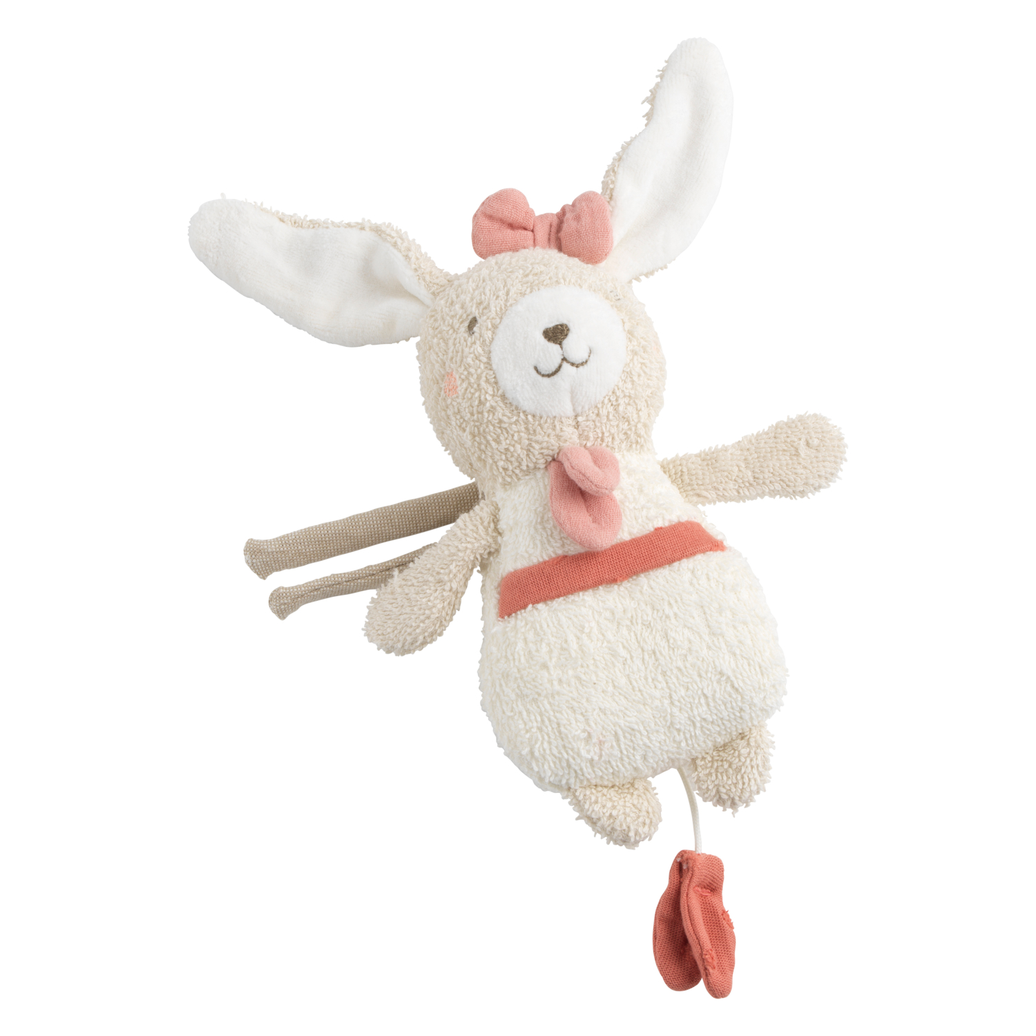 Peluche mini musical en bouclette coton bio, SAUTHON