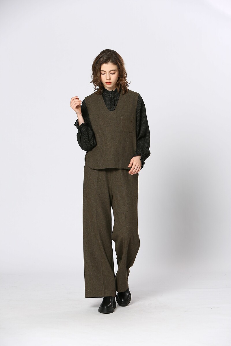 Wide Leg Trousers, SEE U SOON