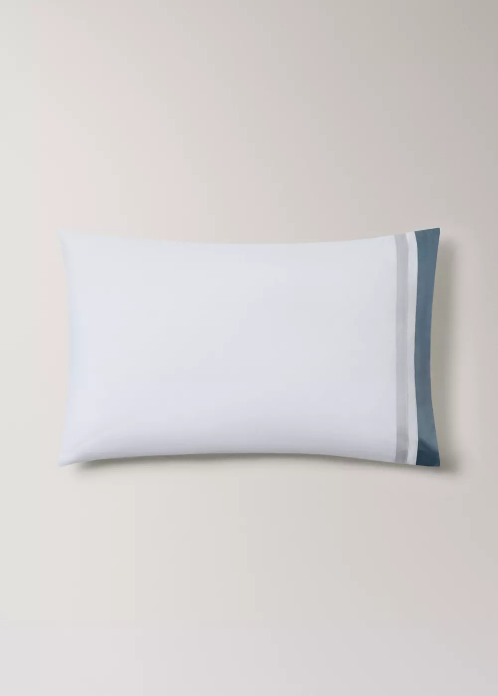 Deux taies d'oreiller avec ruban large contrasté en satin 50x75 cm, MANGO HOME