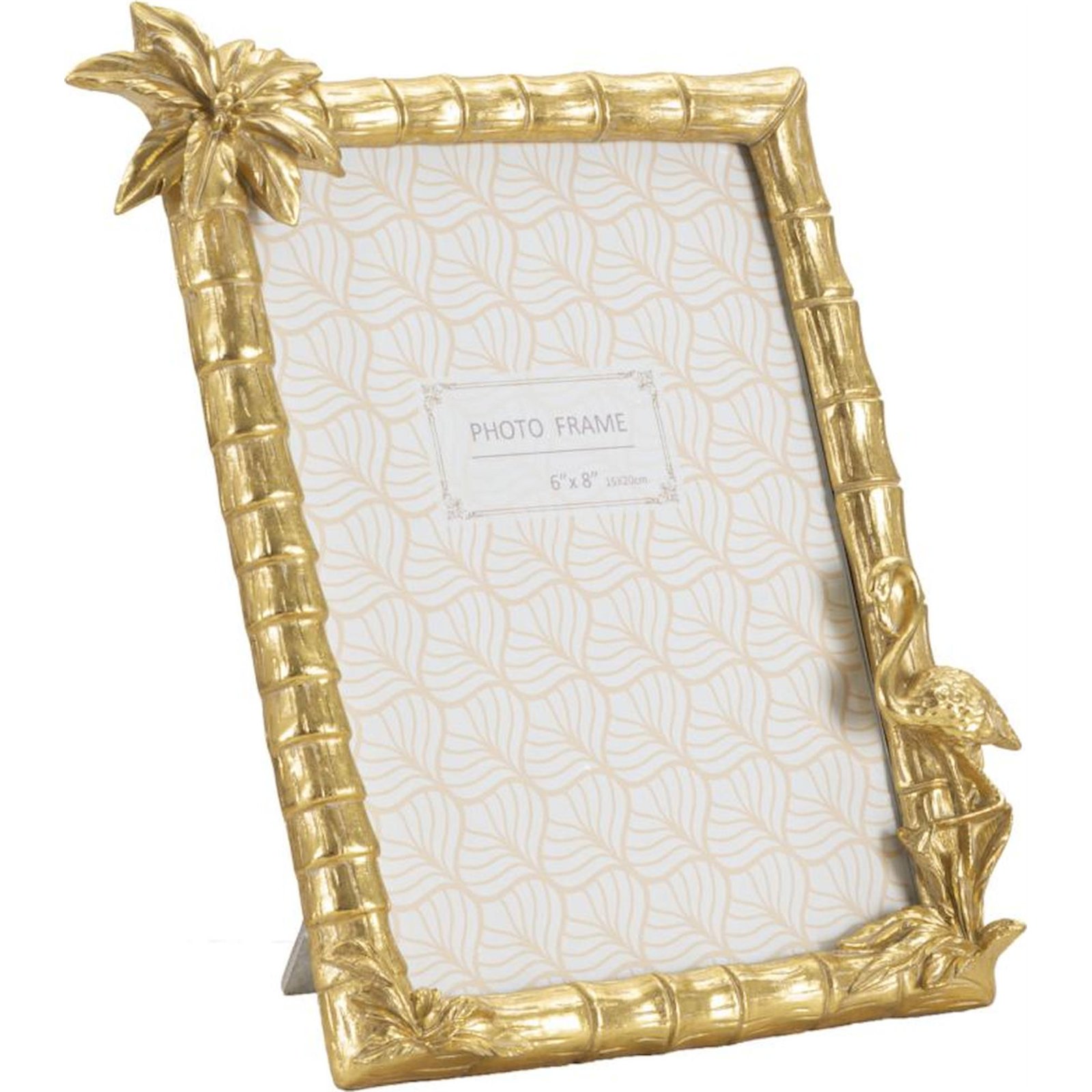 Cadre photo flamant effet bambou GLAM, RECOLLECTION