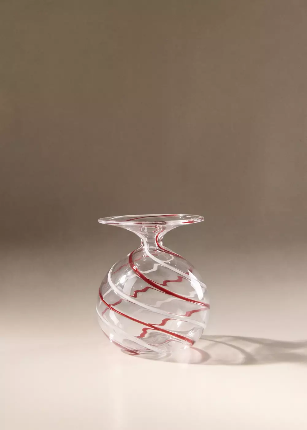 Petit vase en verre à rayures, MANGO HOME