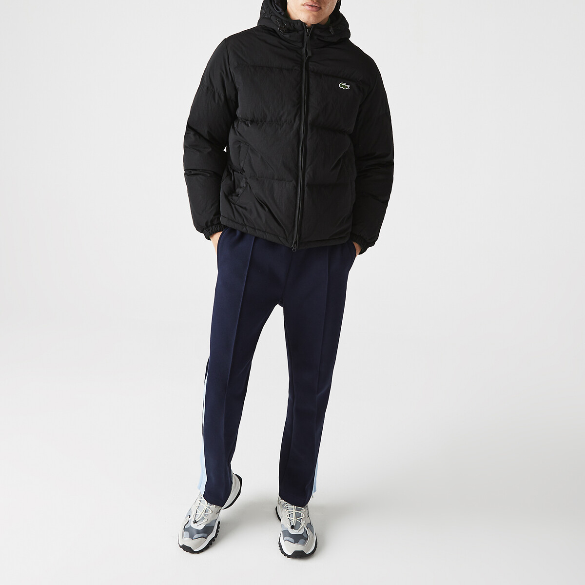 lacoste full zip padded jacket