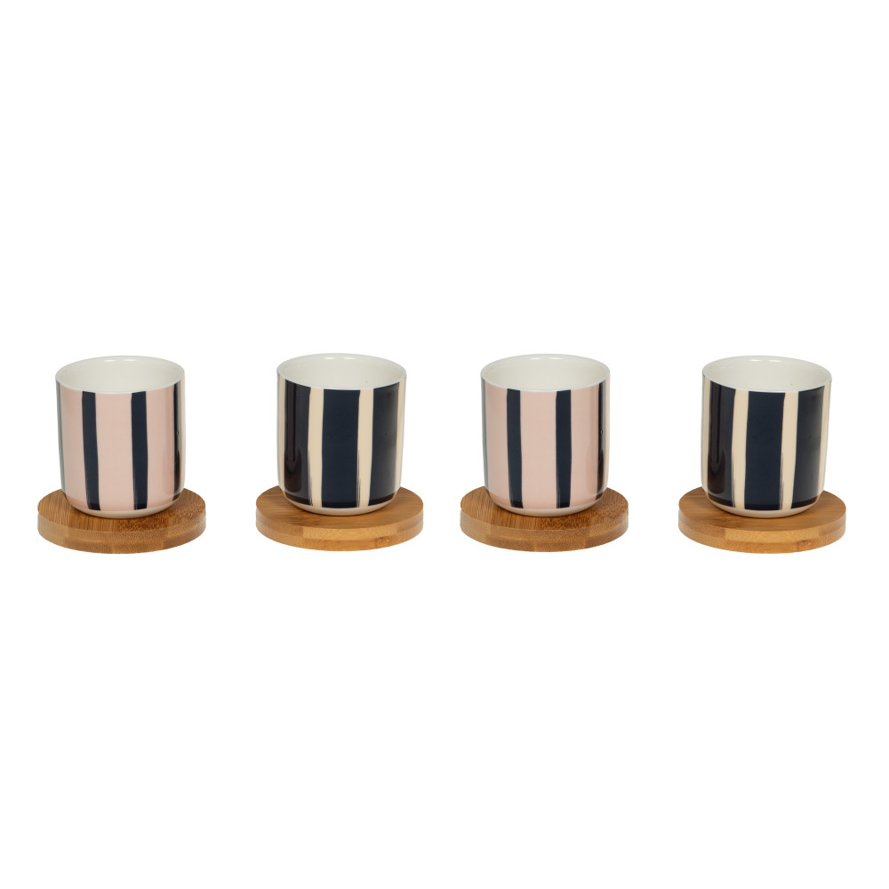 Coffret de 4 tasses avec sous tasses Mareva 10 cl - MAREVA, TABLE PASSION